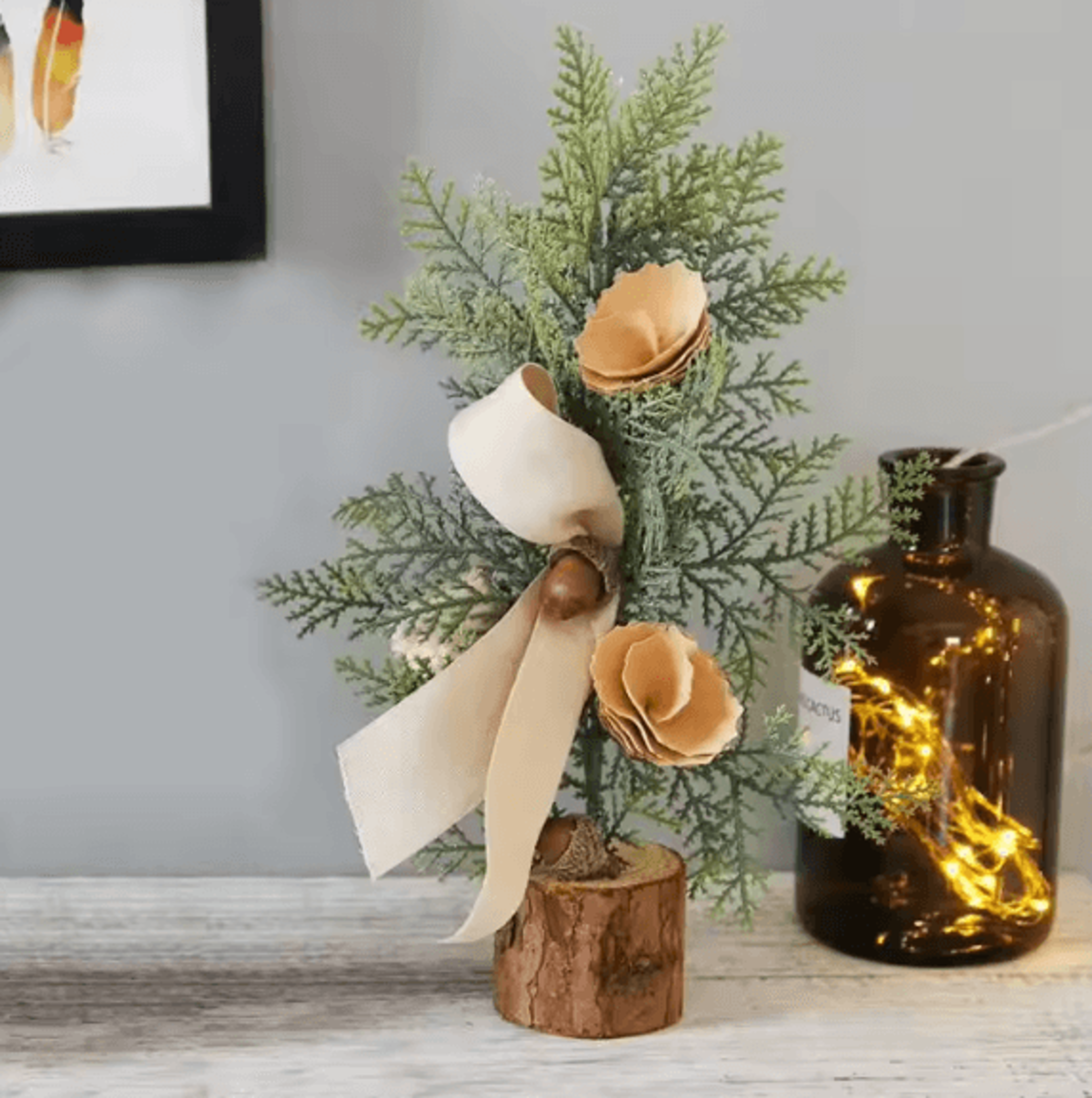 25cm Mini Christmas Tree  Tabletop Festive Desktop Decoration 3