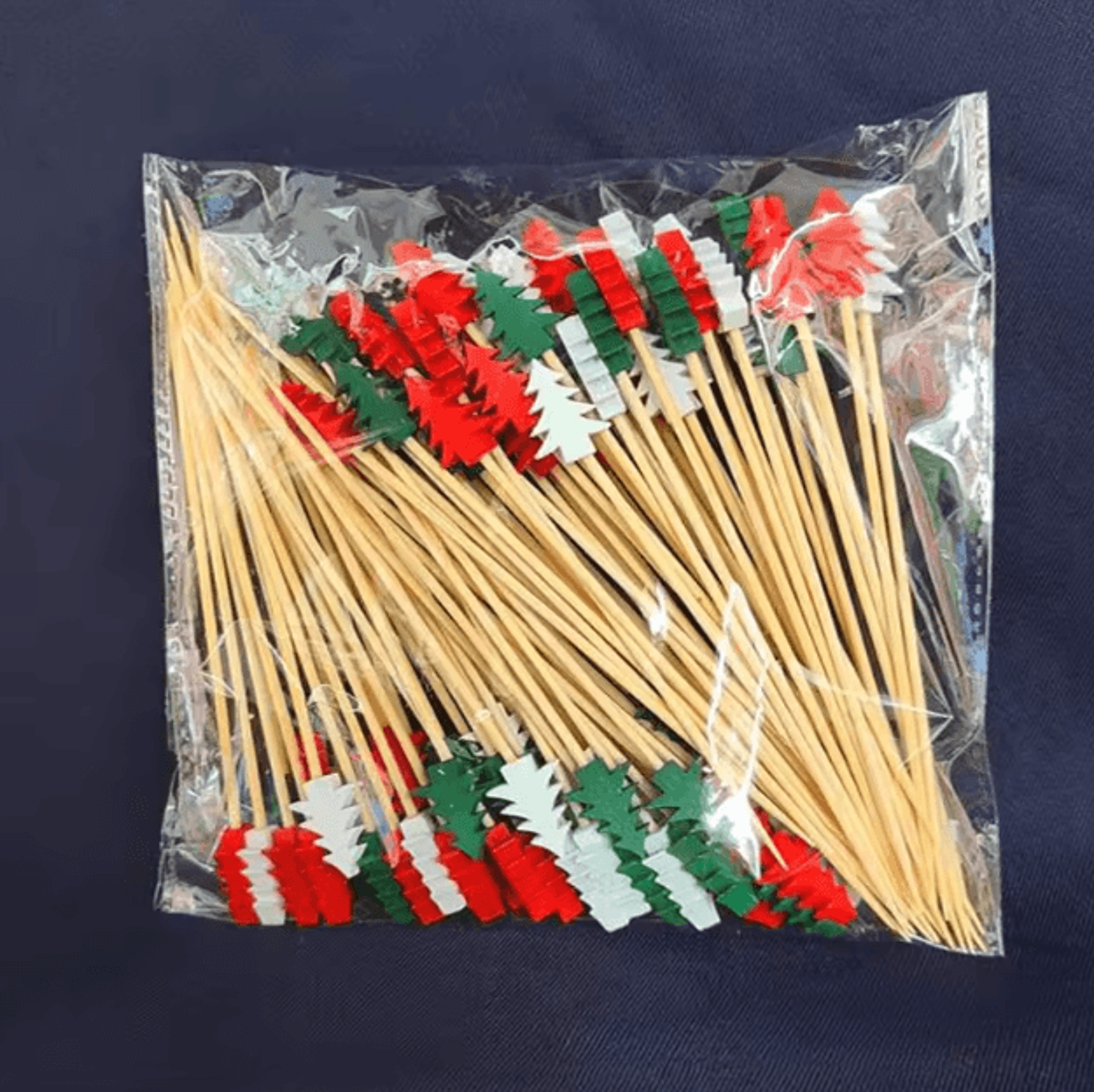 Christmas Cocktail Picks Set  50pcs Bamboo Fruit Sticks For Festive Appetizers  Party Decor 5