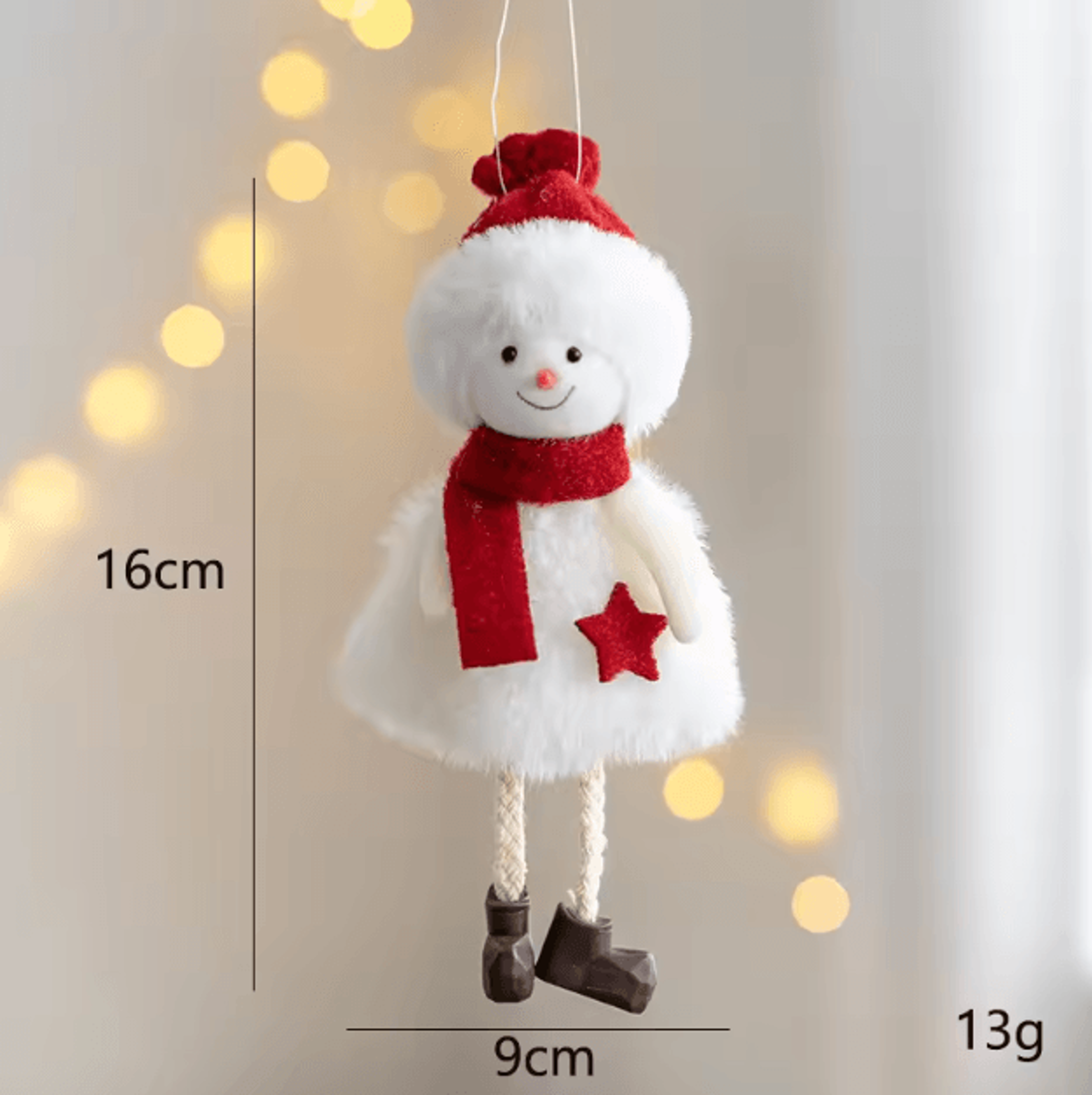 Acrylic Christmas Hanging Ornaments Set Santa Deer Elk Flat Tree Decorations For Holiday Decor 7