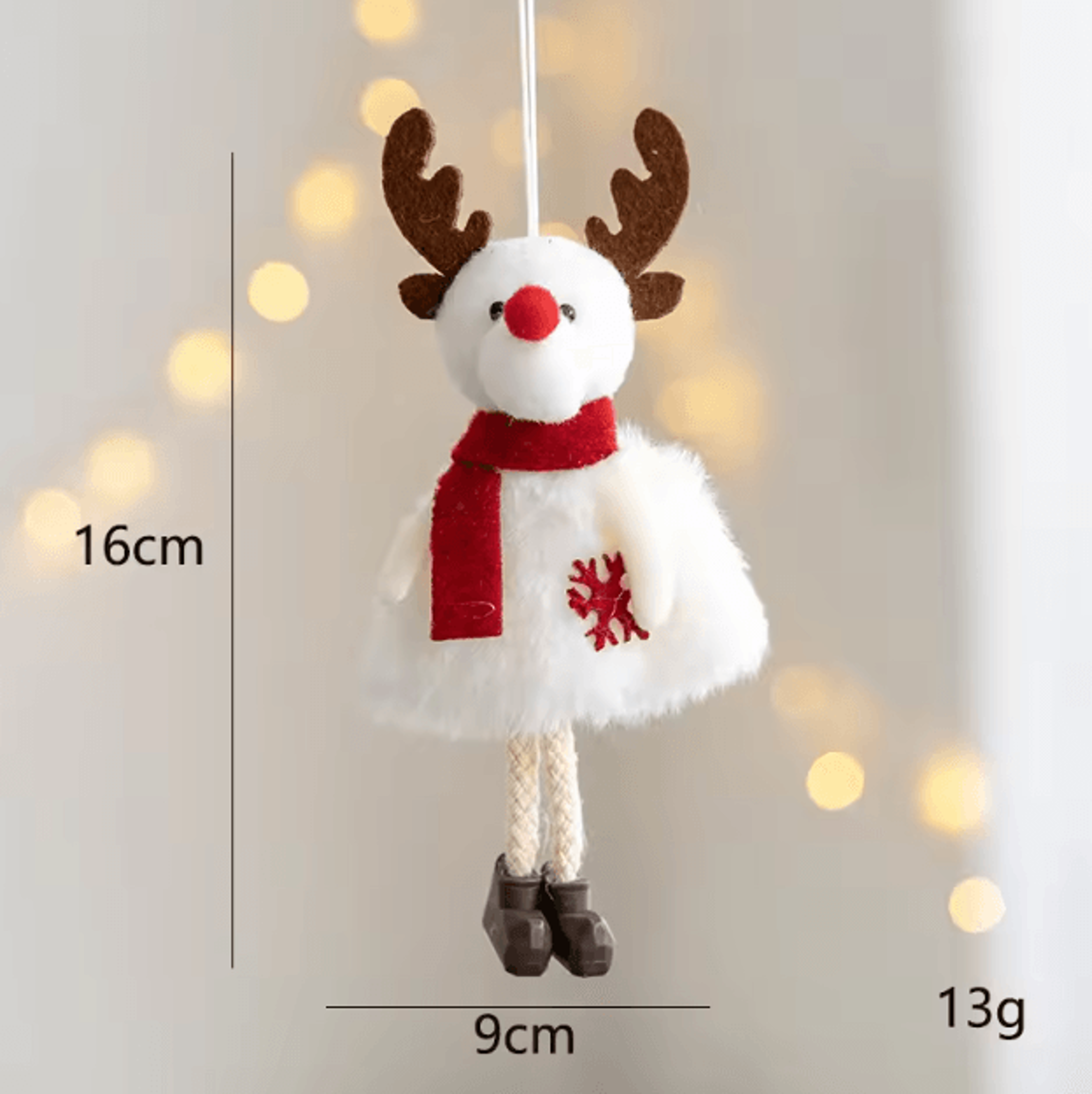 Acrylic Christmas Hanging Ornaments Set Santa Deer Elk Flat Tree Decorations For Holiday Decor 8