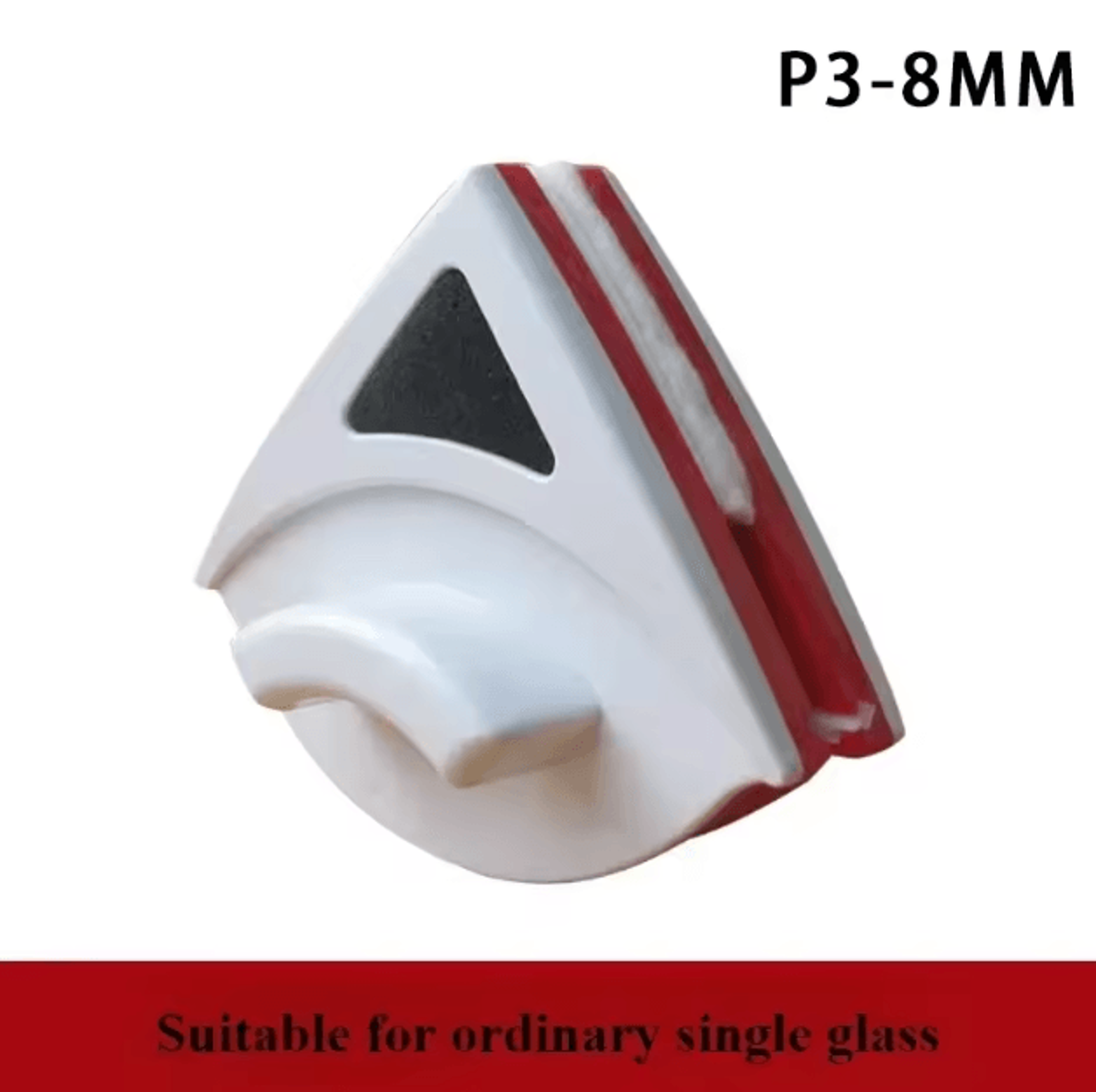 Magnetic DoubleSided Window Cleaner  Strong Grip Glass Cleaning Tool With Safety Rope  SelfDrain Sy 4