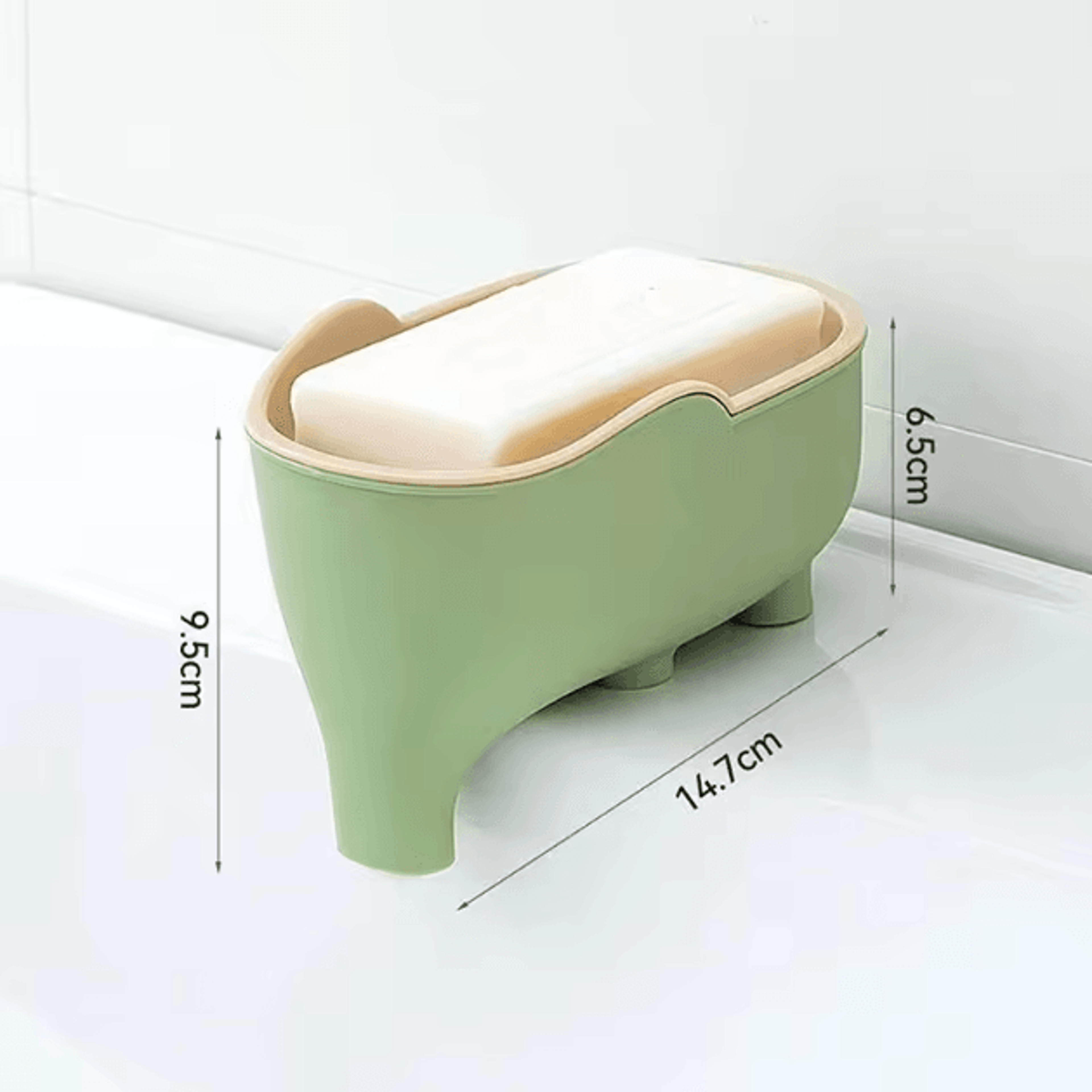 Elephant DoubleLayer Soap Box With Lid  Portable NonSlip Drain Soap Holder For Bathroom  Travel 5