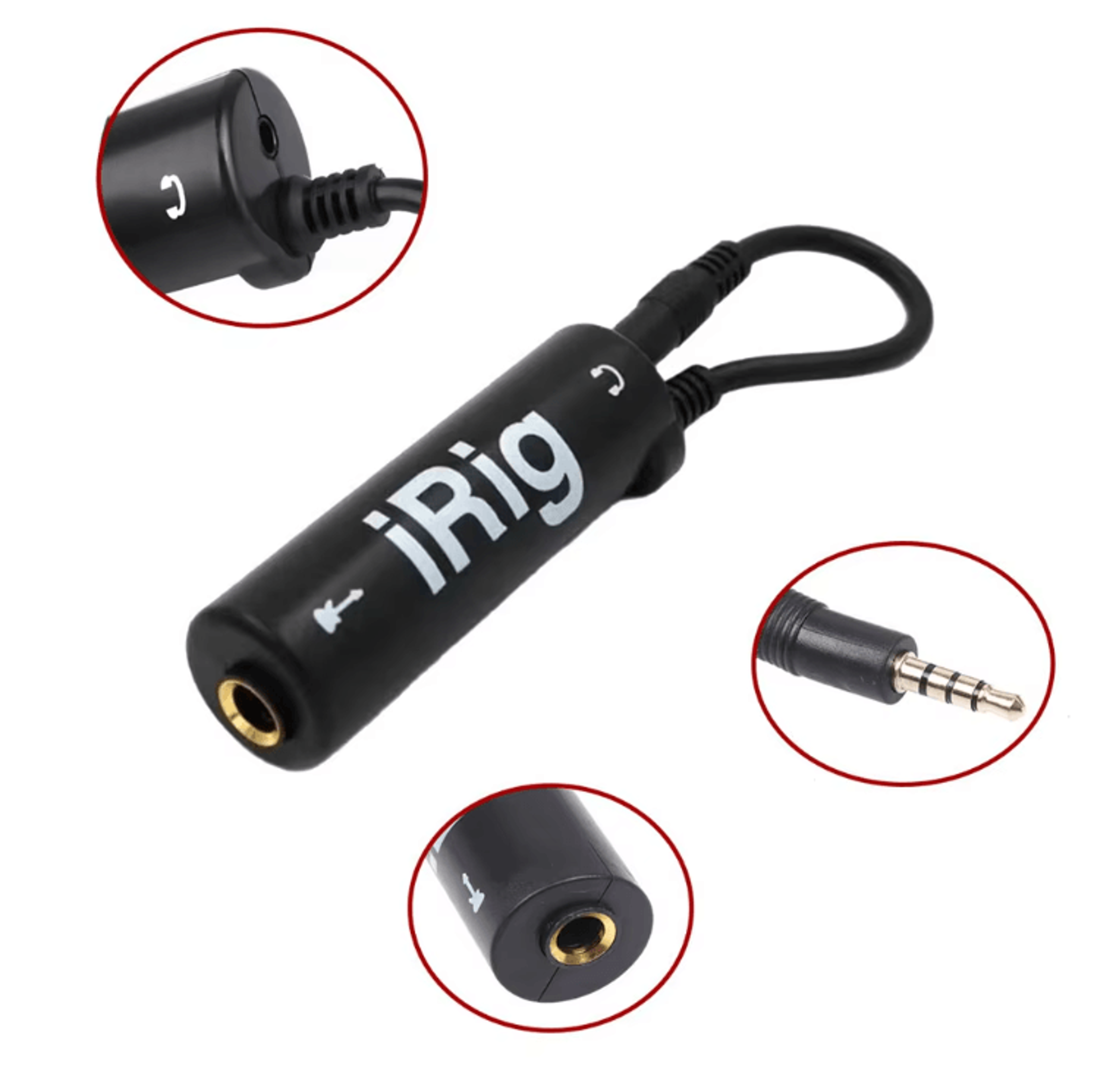 IRig 35mm Guitar Interface Adapter Cable Low Noise Audio Converter For Mobile Recording 2