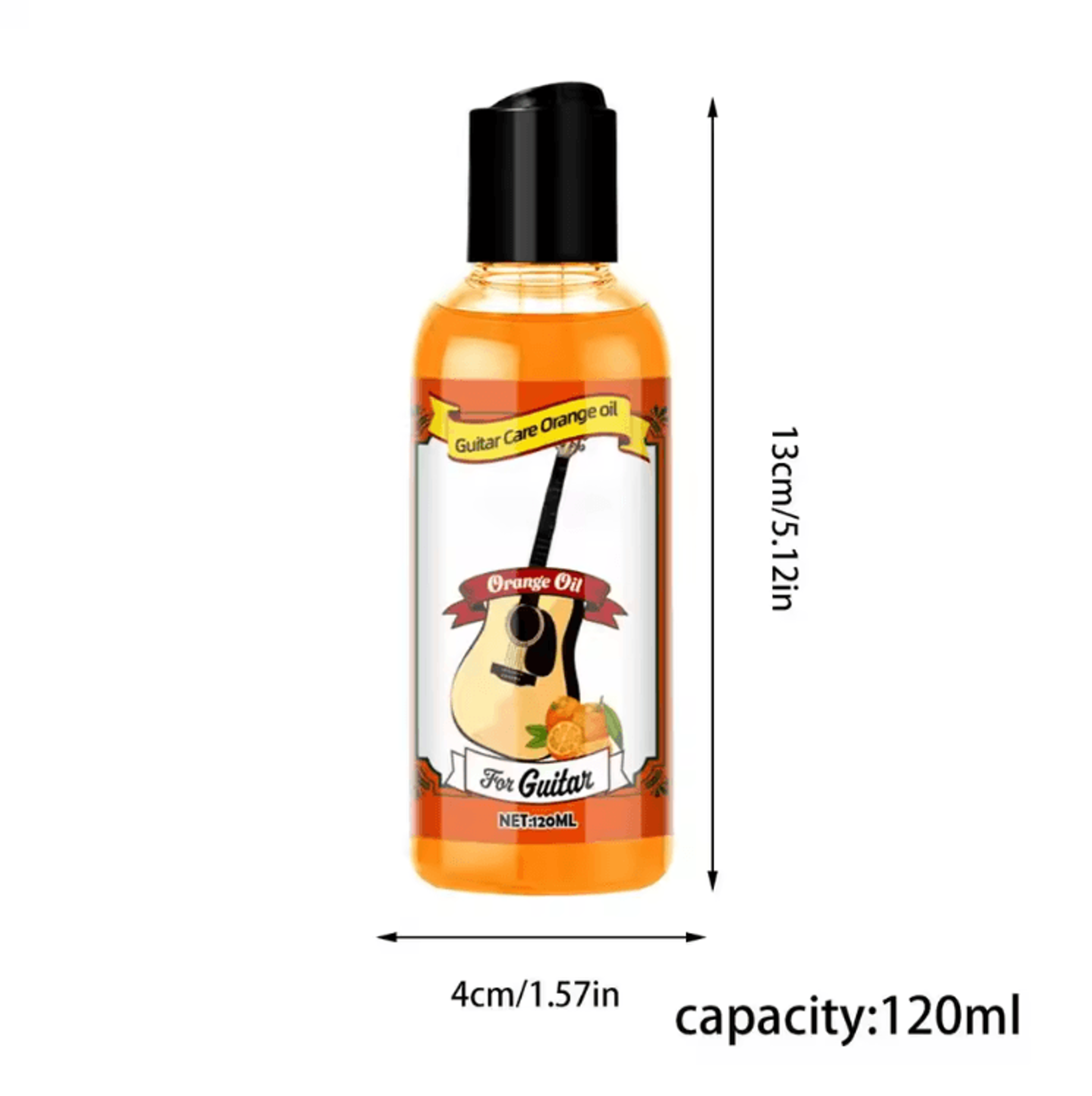 120ml Guitar Fretboard Conditioner Orange Oil Cleaner  Polish Kit With Cloth 3