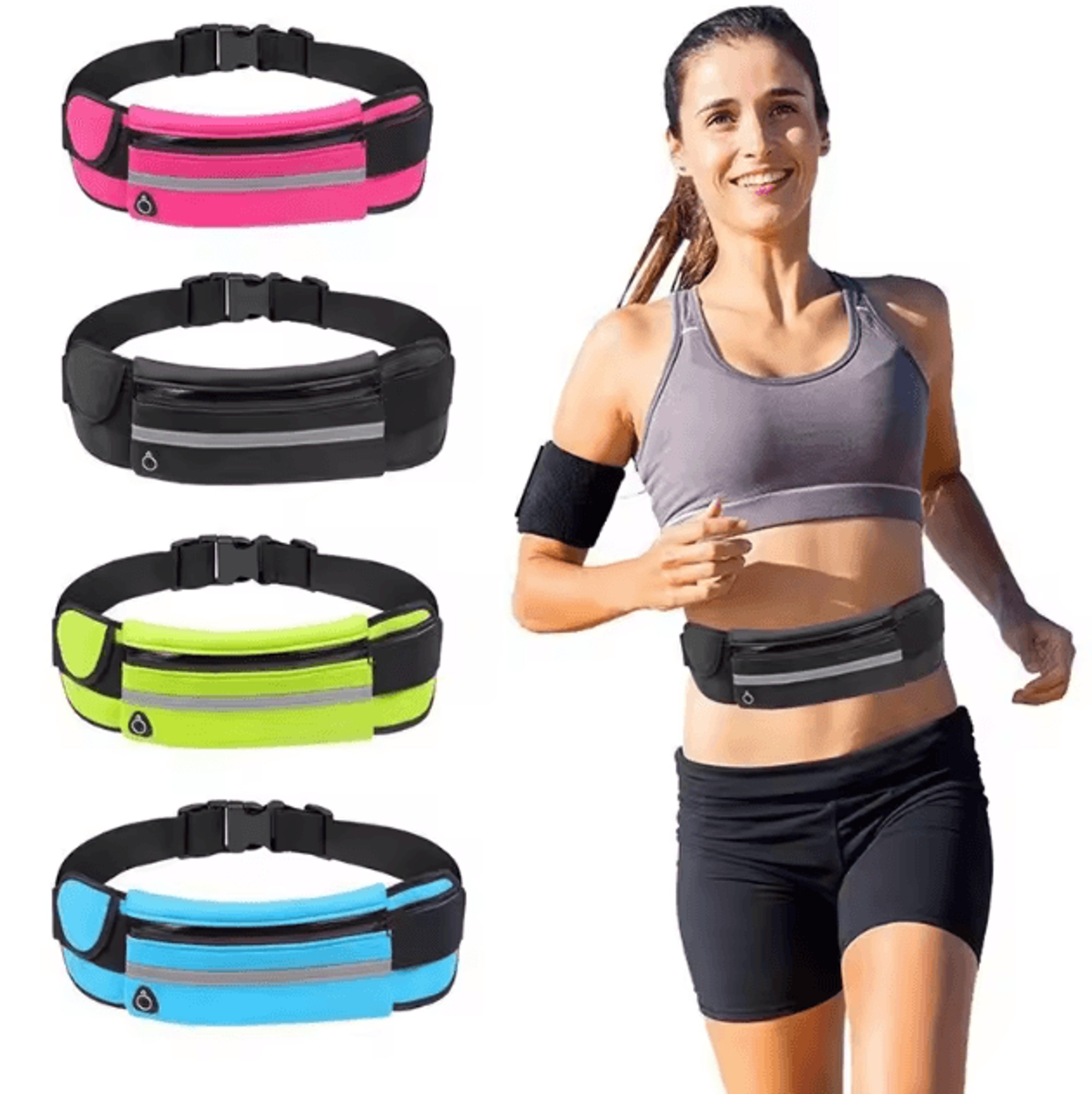 colorful waterproof neoprene running waist pack for active lifestyle