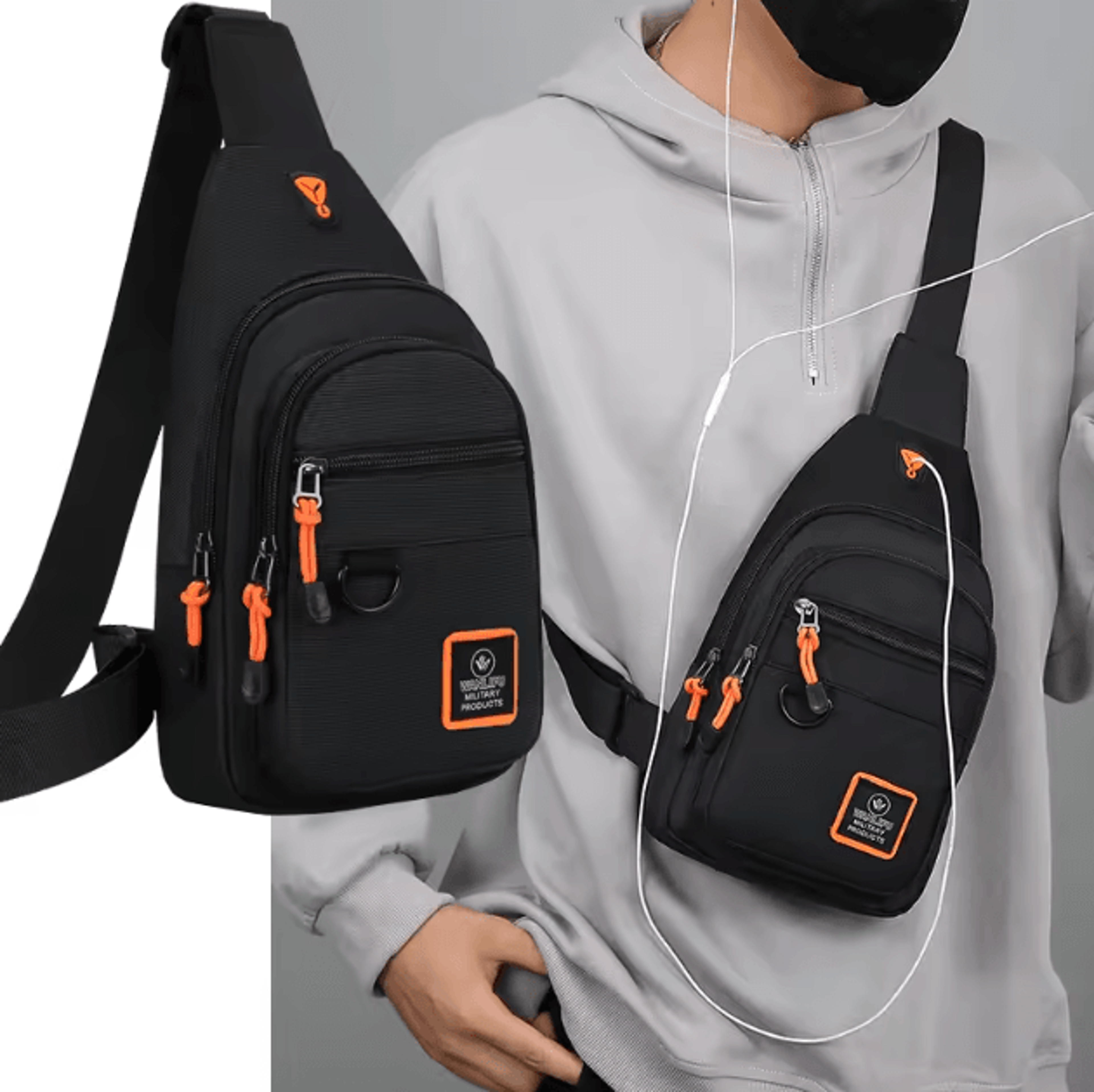 Mens Waterproof Outdoor Crossbody Chest Bag For Travel  Adventure 2