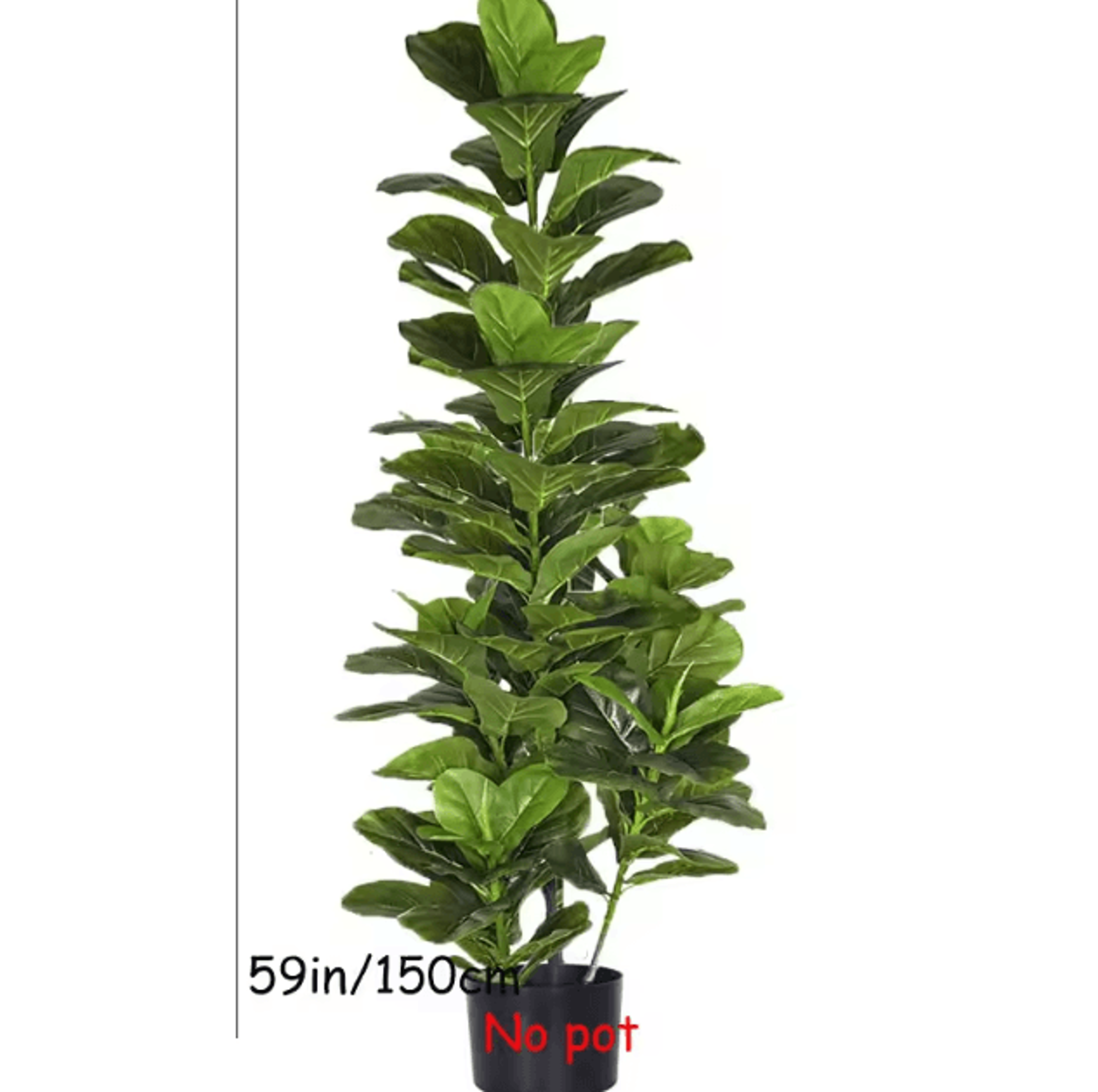 150CM Artificial Fiddle Leaf Fig Tree With Pot  Realistic Faux Indoor Plant For Home  Office Decor 4