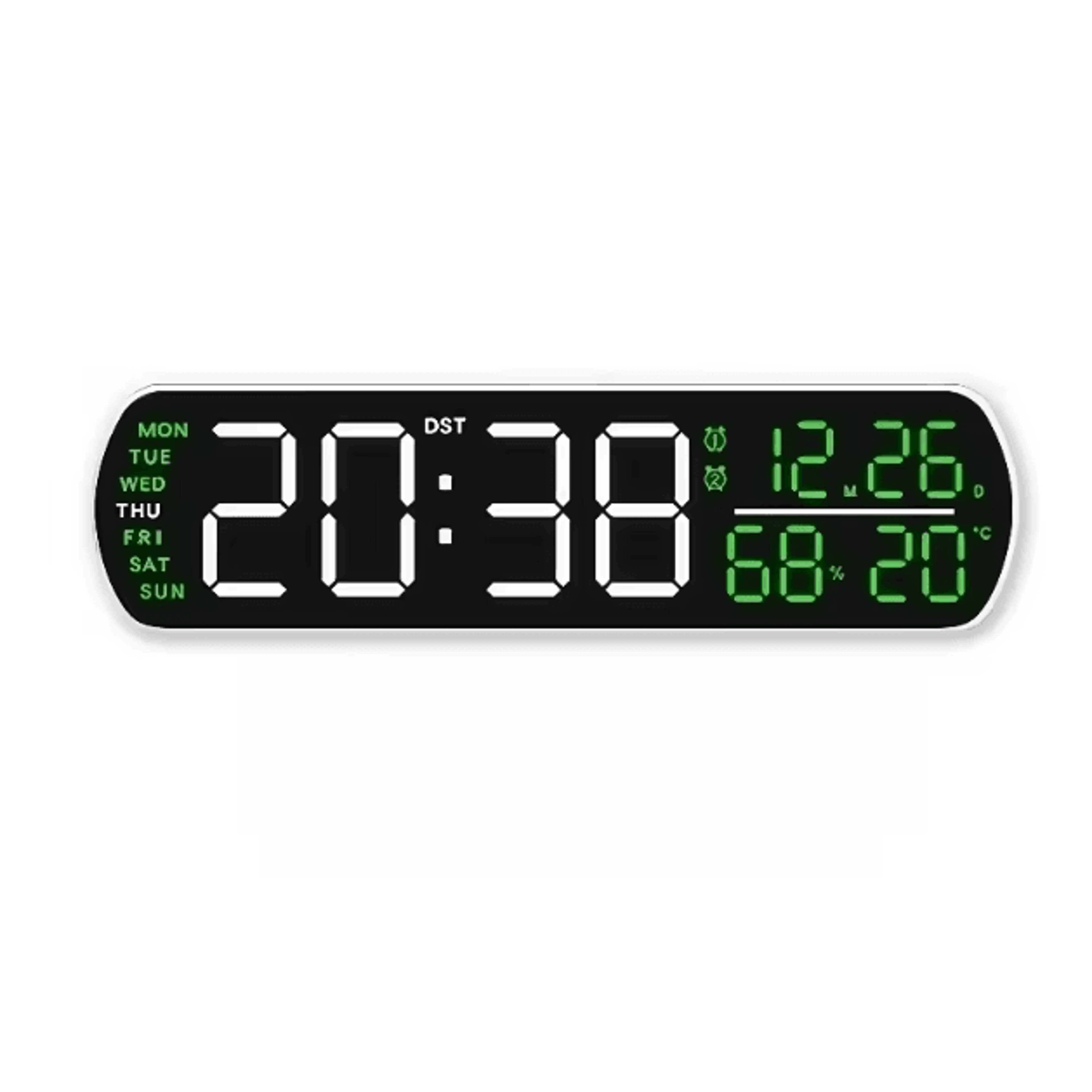 Smart LED Digital Alarm Clock With Temperature Humidity  Auto Dimming Display 11