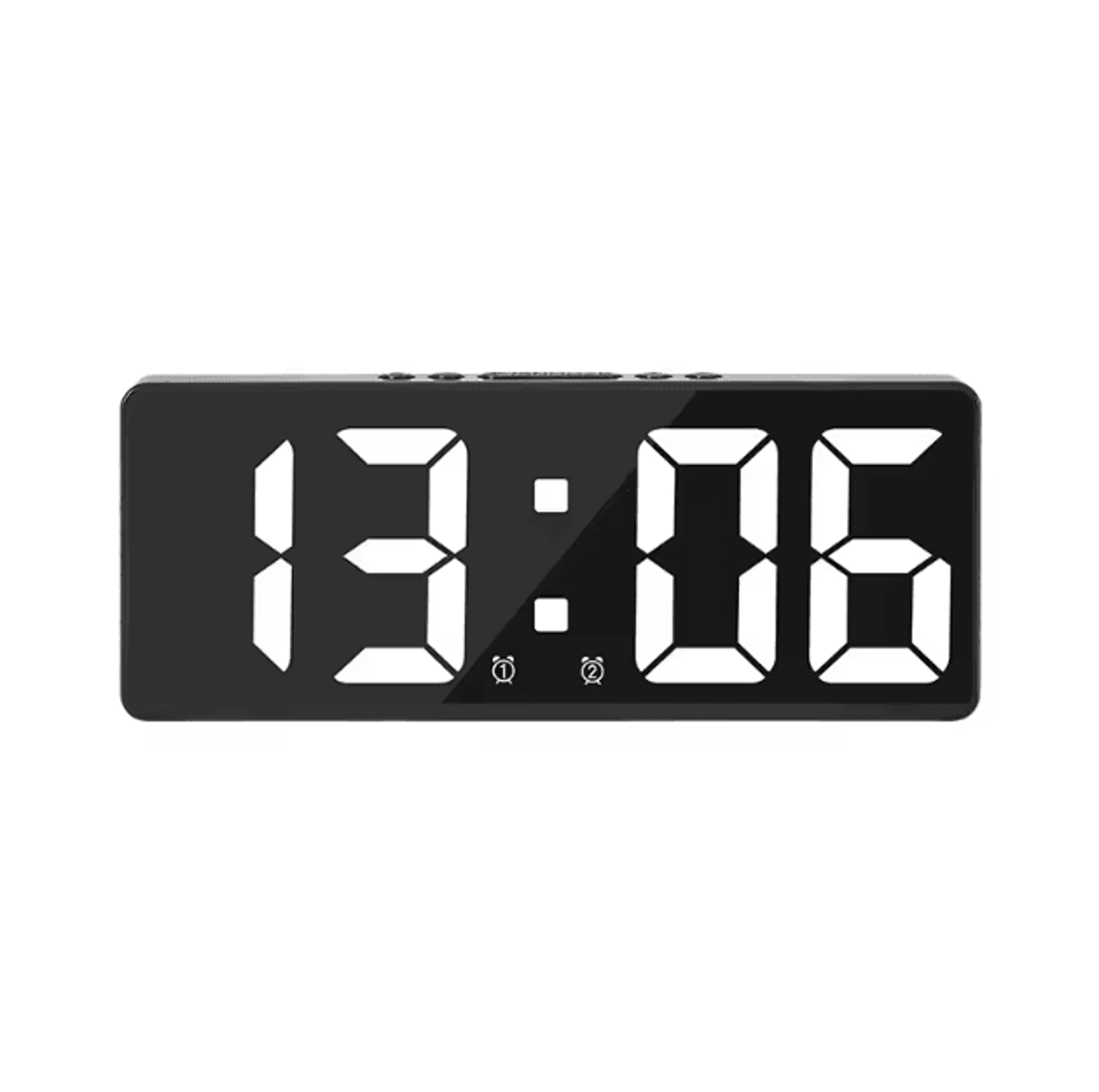 Smart Voice Control LED Digital Alarm Clock  Temperature Display  Snooze Night Mode 4