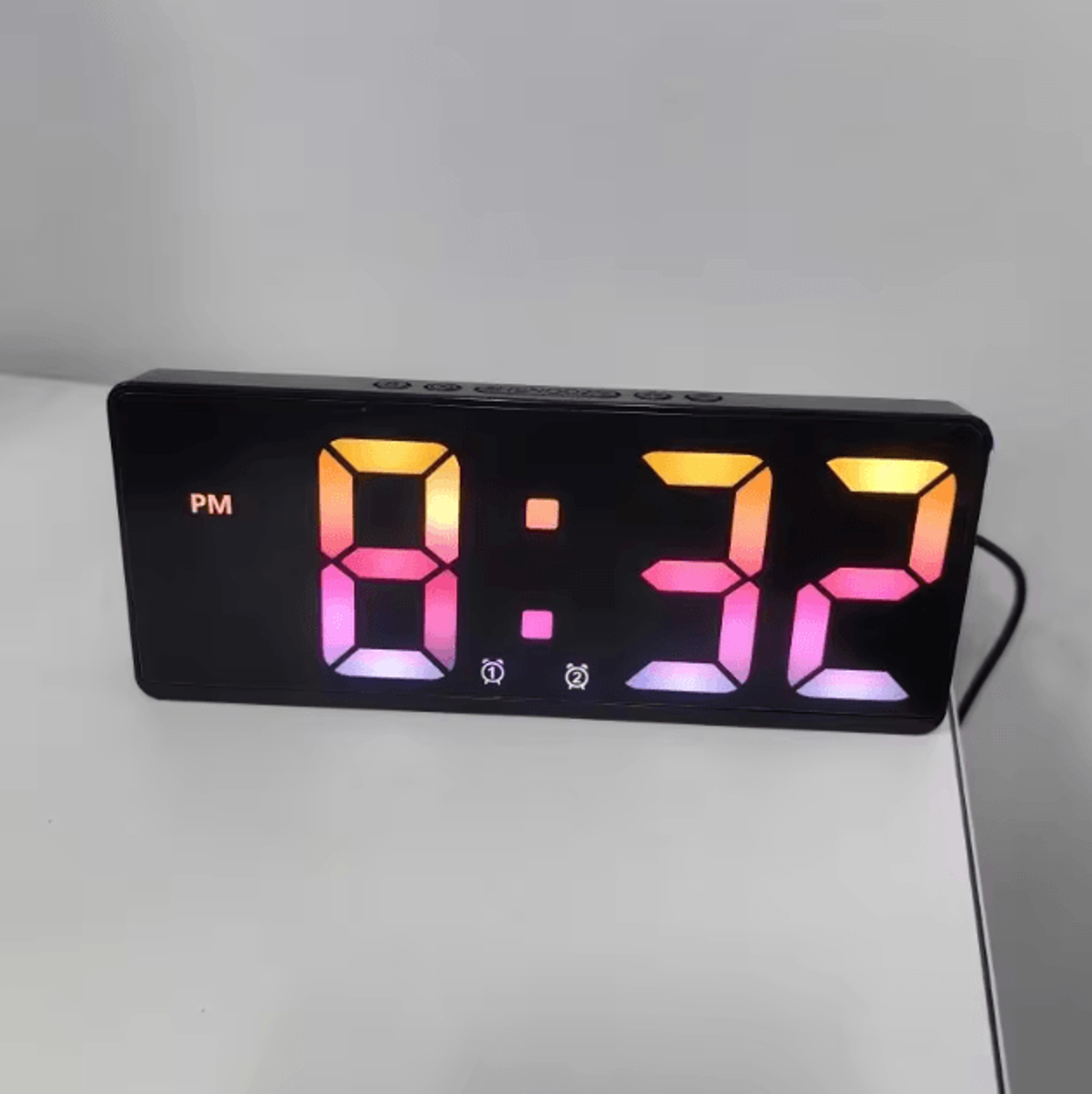 Smart Voice Control LED Digital Alarm Clock  Temperature Display  Snooze Night Mode 8