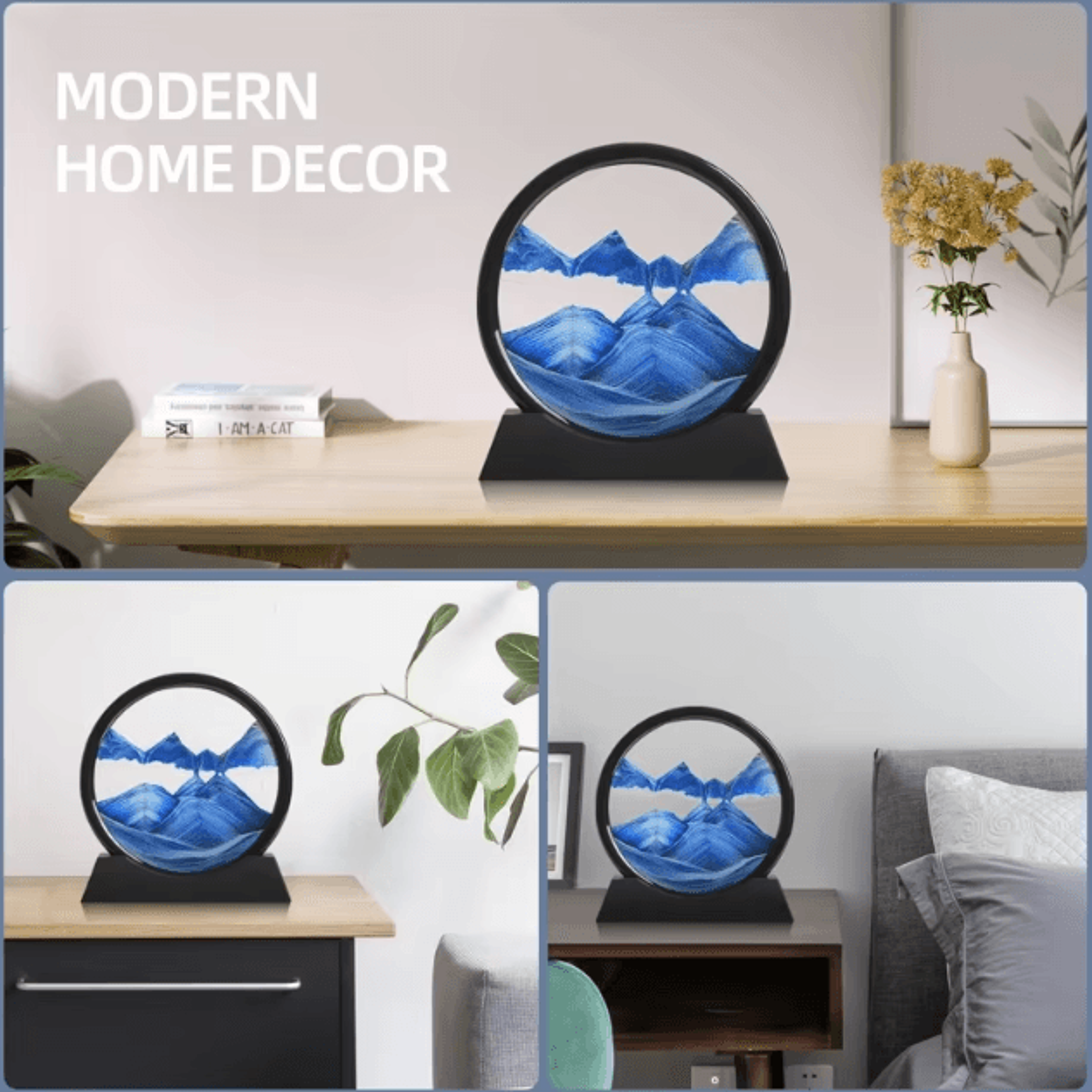 3D Moving Sand Art Picture  Quicksand Hourglass Sandscape For Relaxing Home  Office Decor 5