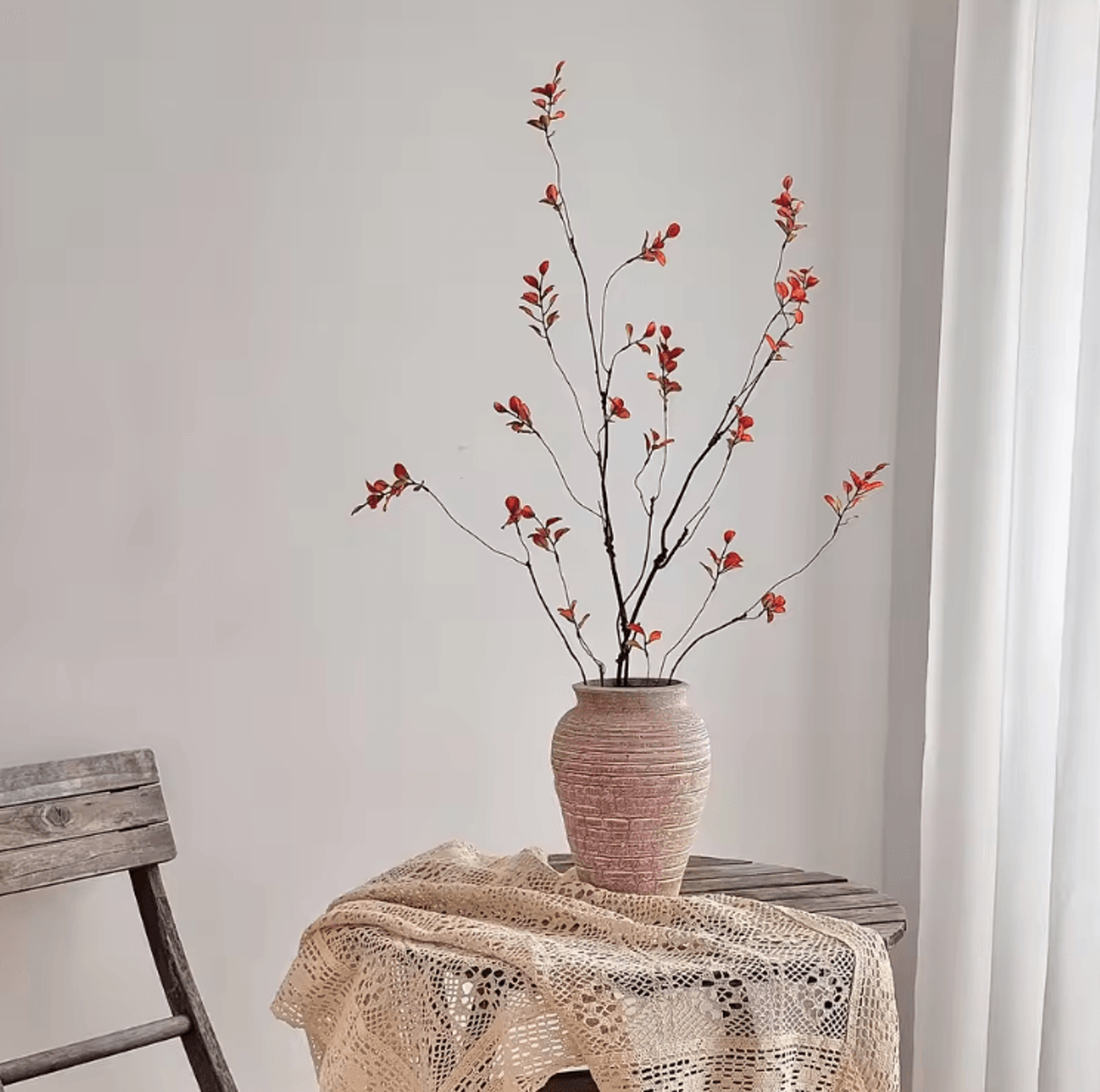 22-inch artificial autumn branches chinese style faux plant for vase & home decor