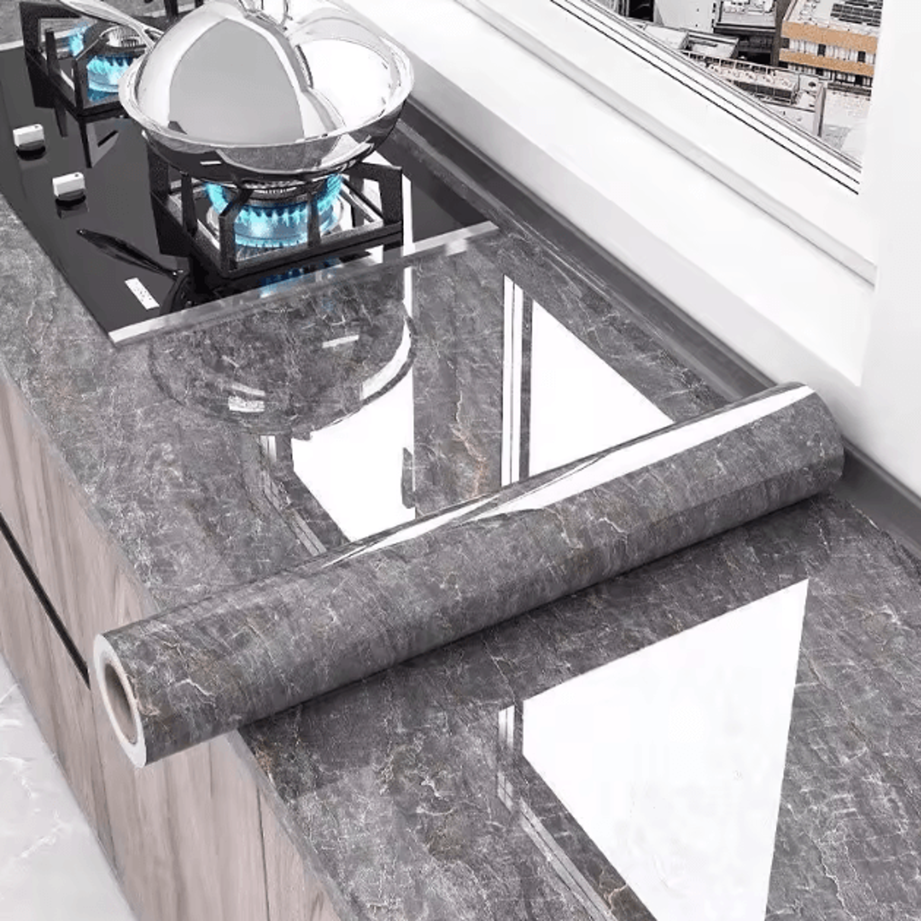Marble Peel And Stick Wallpaper  Waterproof Self Adhesive Contact Paper For Kitchen  Bathroom 9