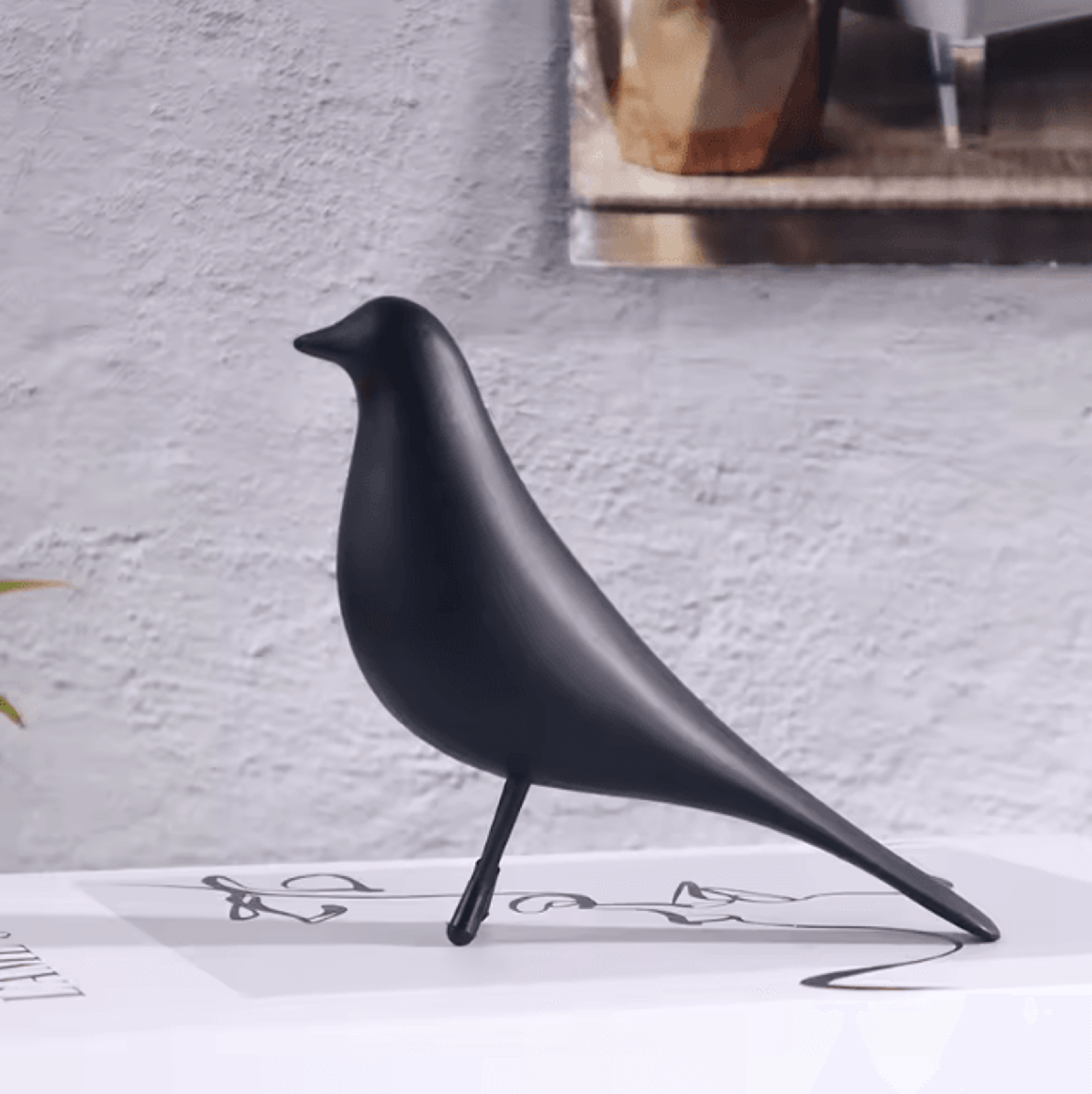 Nordic Minimalist Bird Sculpture  Elegant Resin Figurine For Modern Home Decor 1