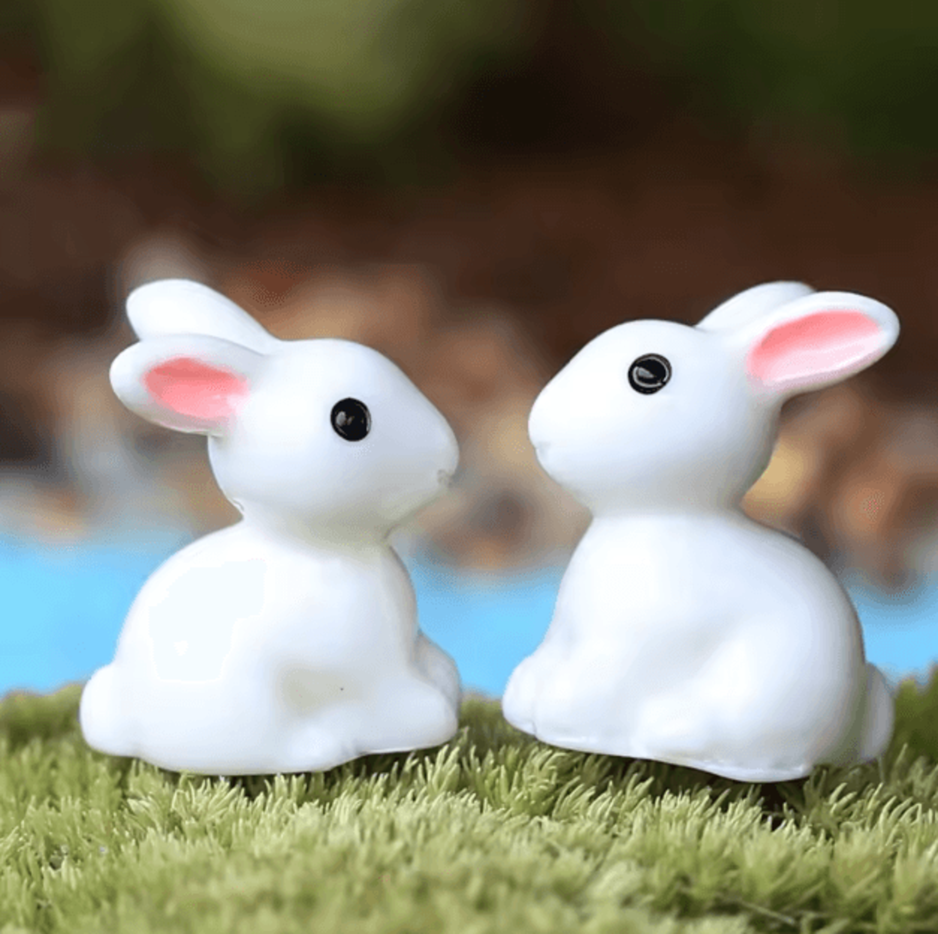 mini animal figurines set – cute resin fairy garden & dollhouse decor accessories