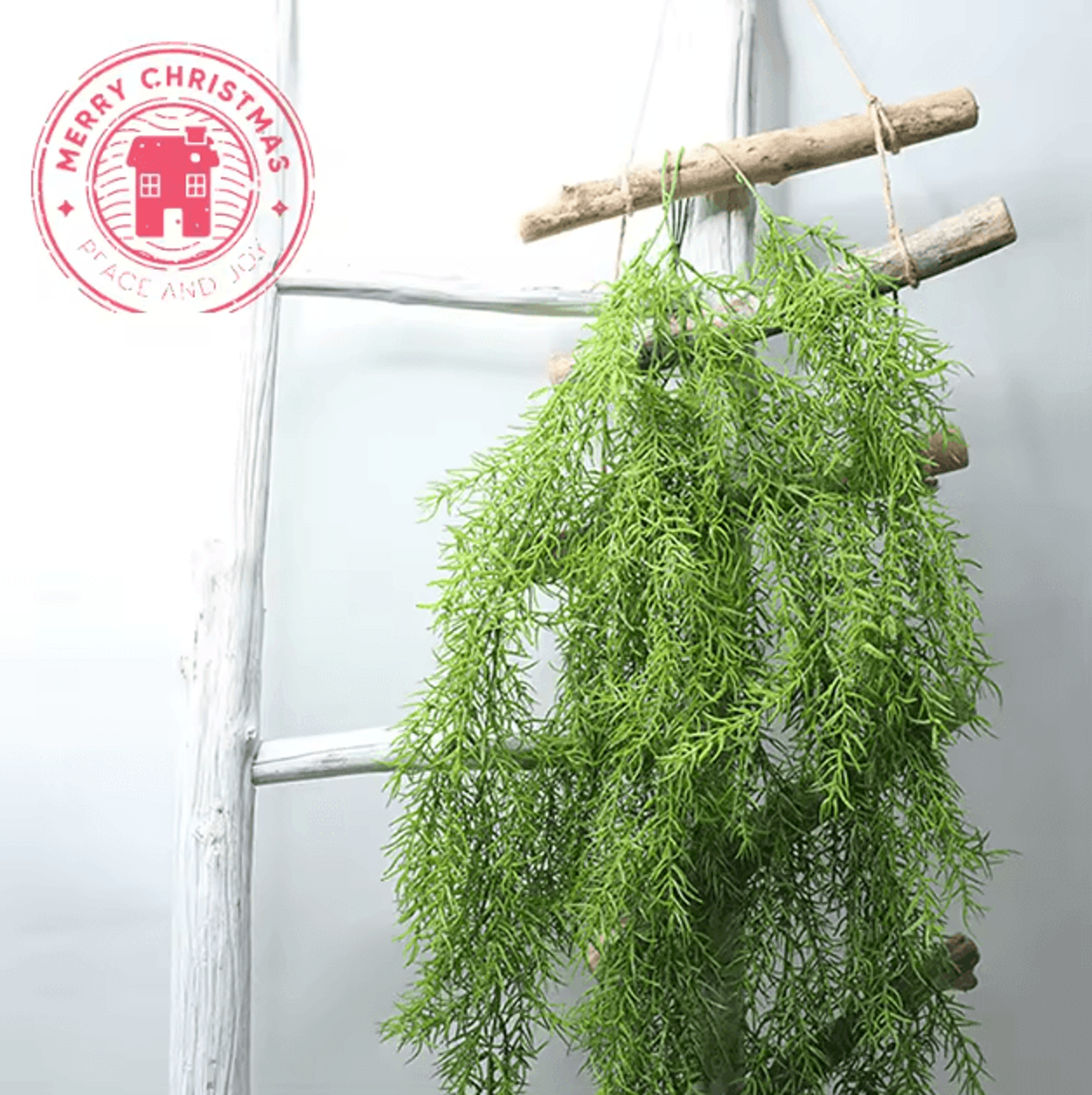 105cm Real Touch Pine Needle Hanging Vine  Lifelike Artificial Green Wall Decor 3