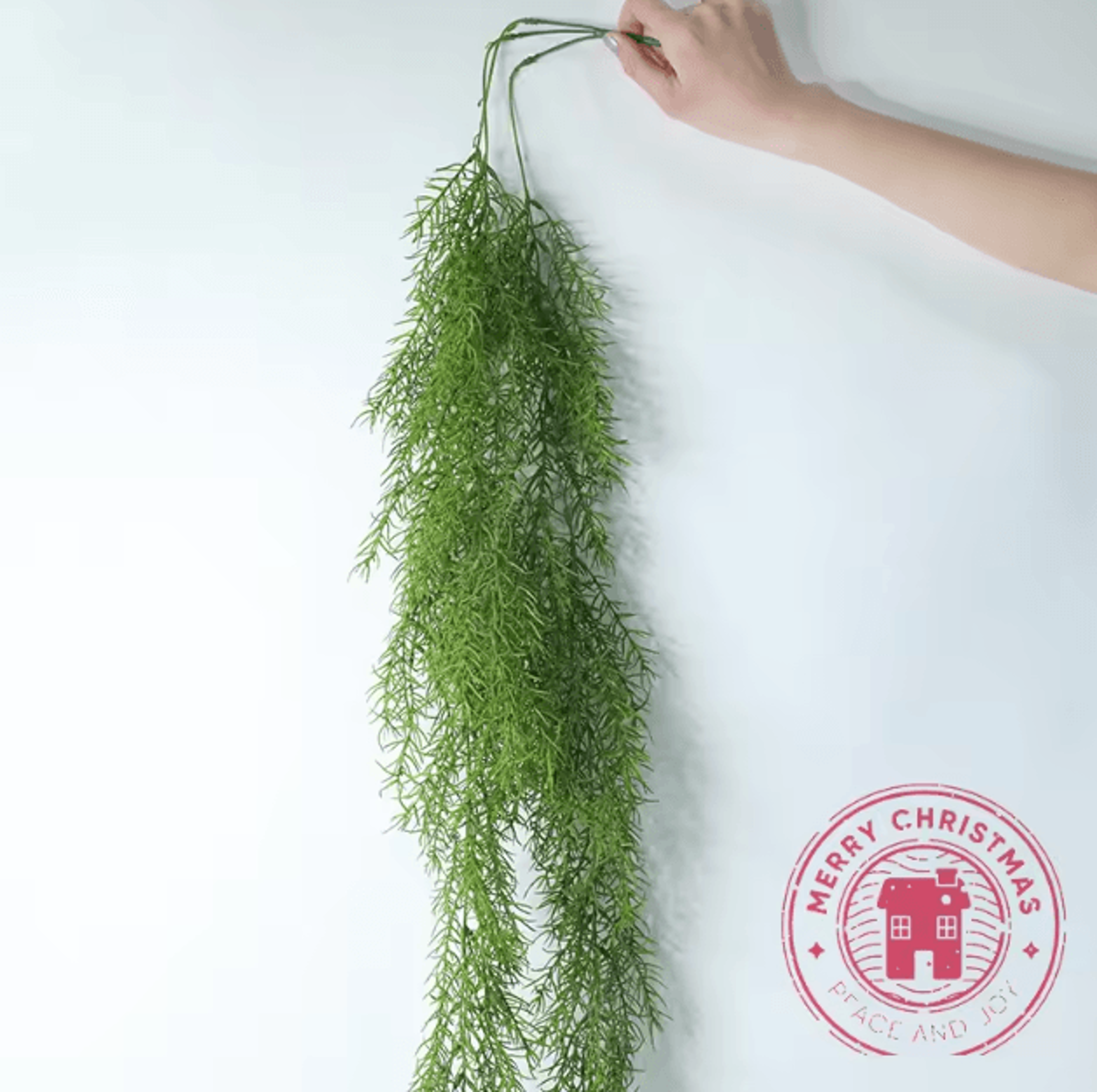 105cm Real Touch Pine Needle Hanging Vine  Lifelike Artificial Green Wall Decor 4
