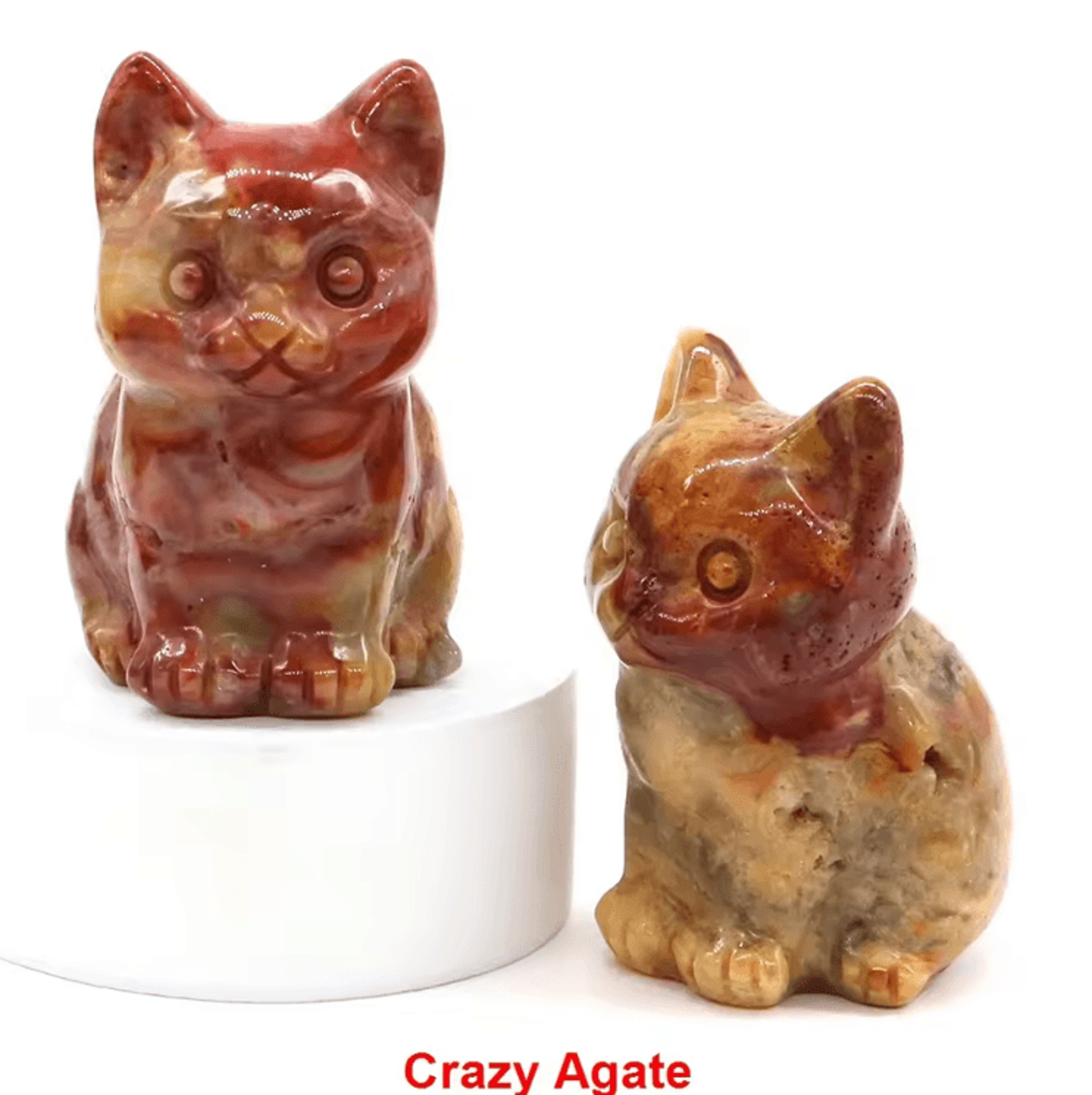 HandCarved Amethyst Cat Figurine  Healing Crystal Decor For Home  Meditation 5