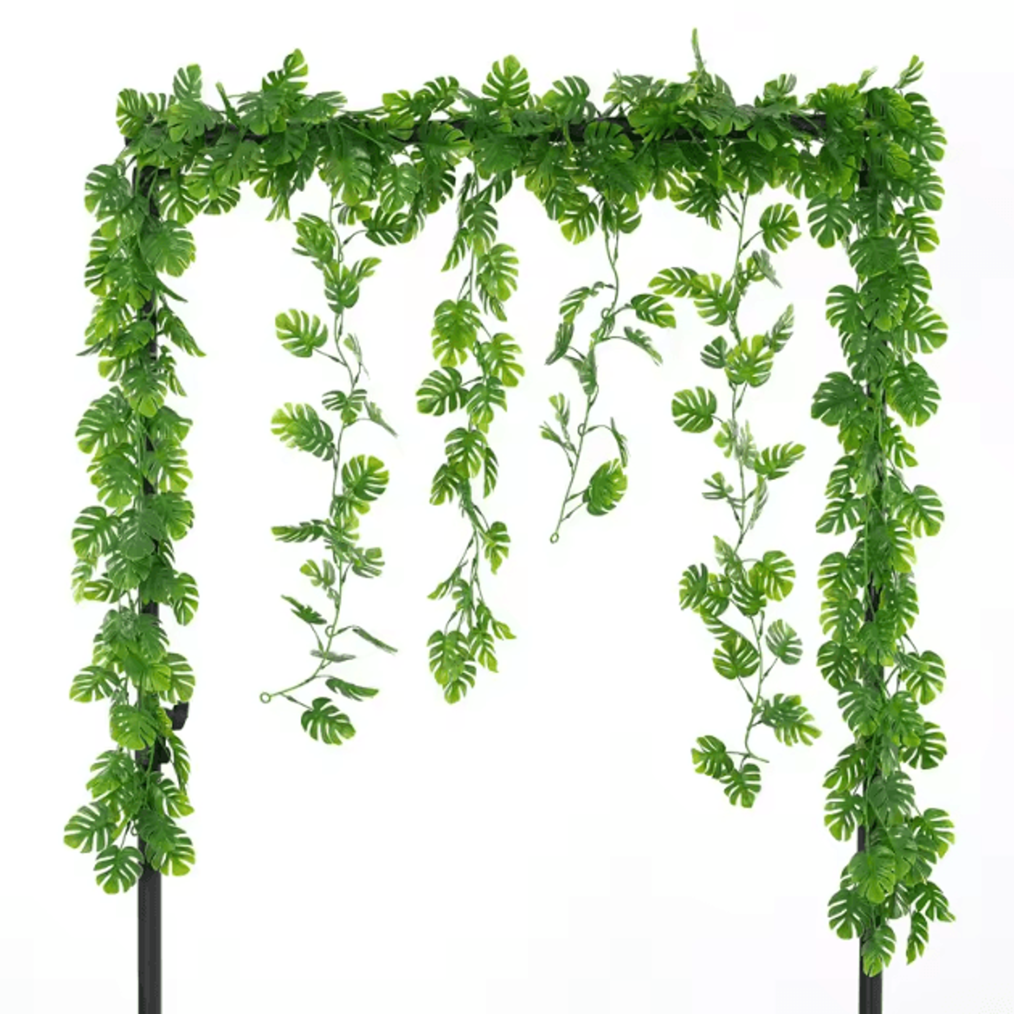 tropical monstera hanging vine – 180cm artificial leaf garland for home & event decor