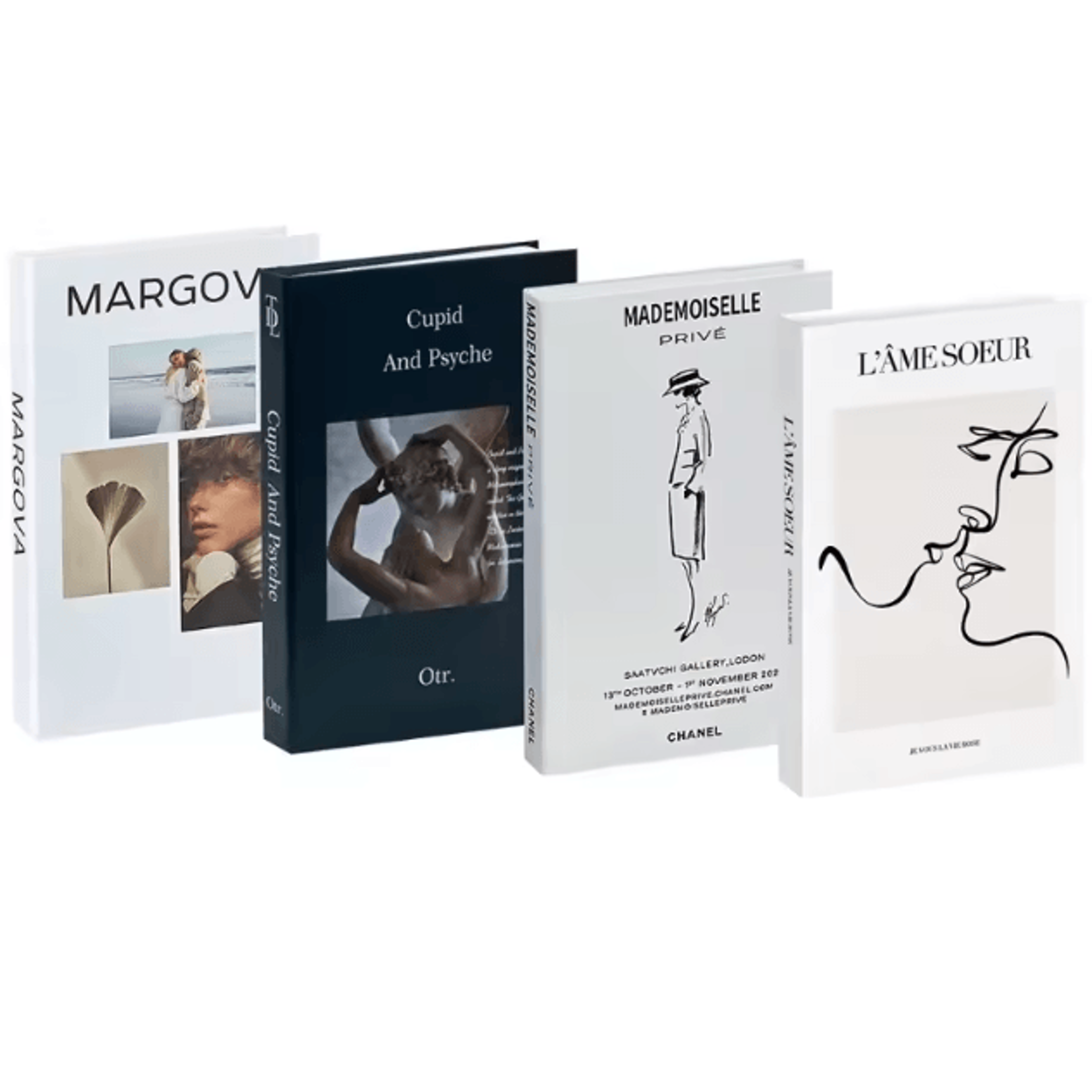 Decorative Faux Book Set 4PCS  Aesthetic Coffee Table  Bookshelf Styling Decor 16