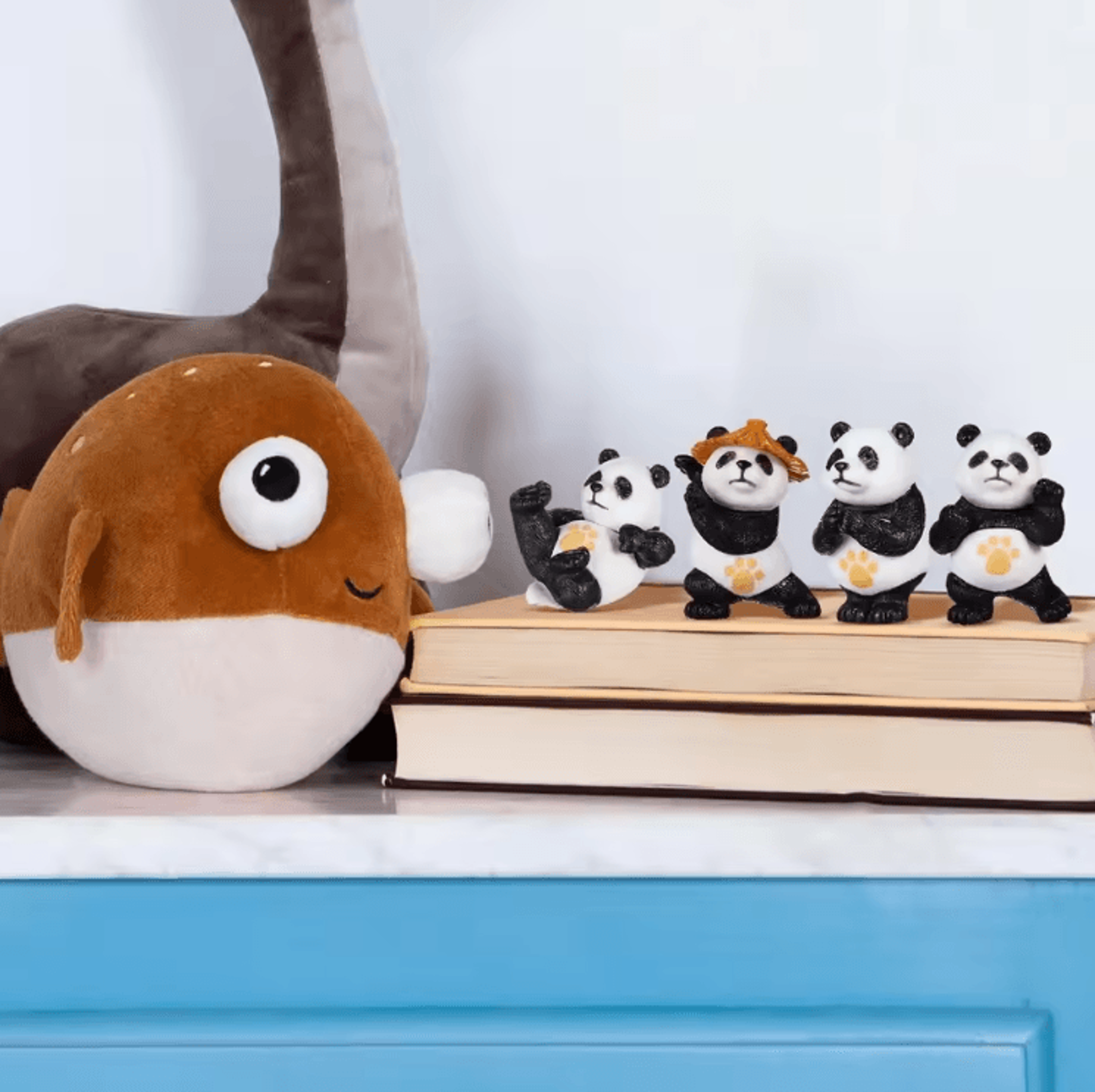 Mini Kung Fu Panda Figurine  Cute Desk  Bonsai Animal Decor Ornament 3