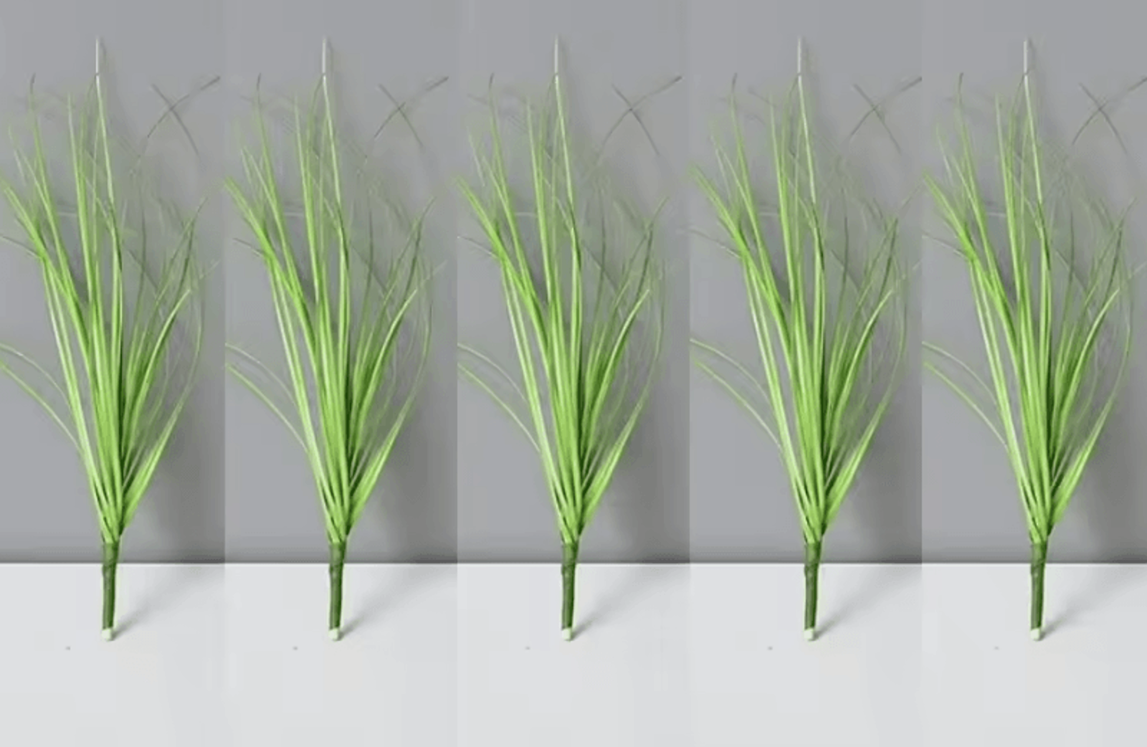 Realistic Artificial Grass Bush Set  Mini Faux Green Plants  Reed Decor For Home Styling 9