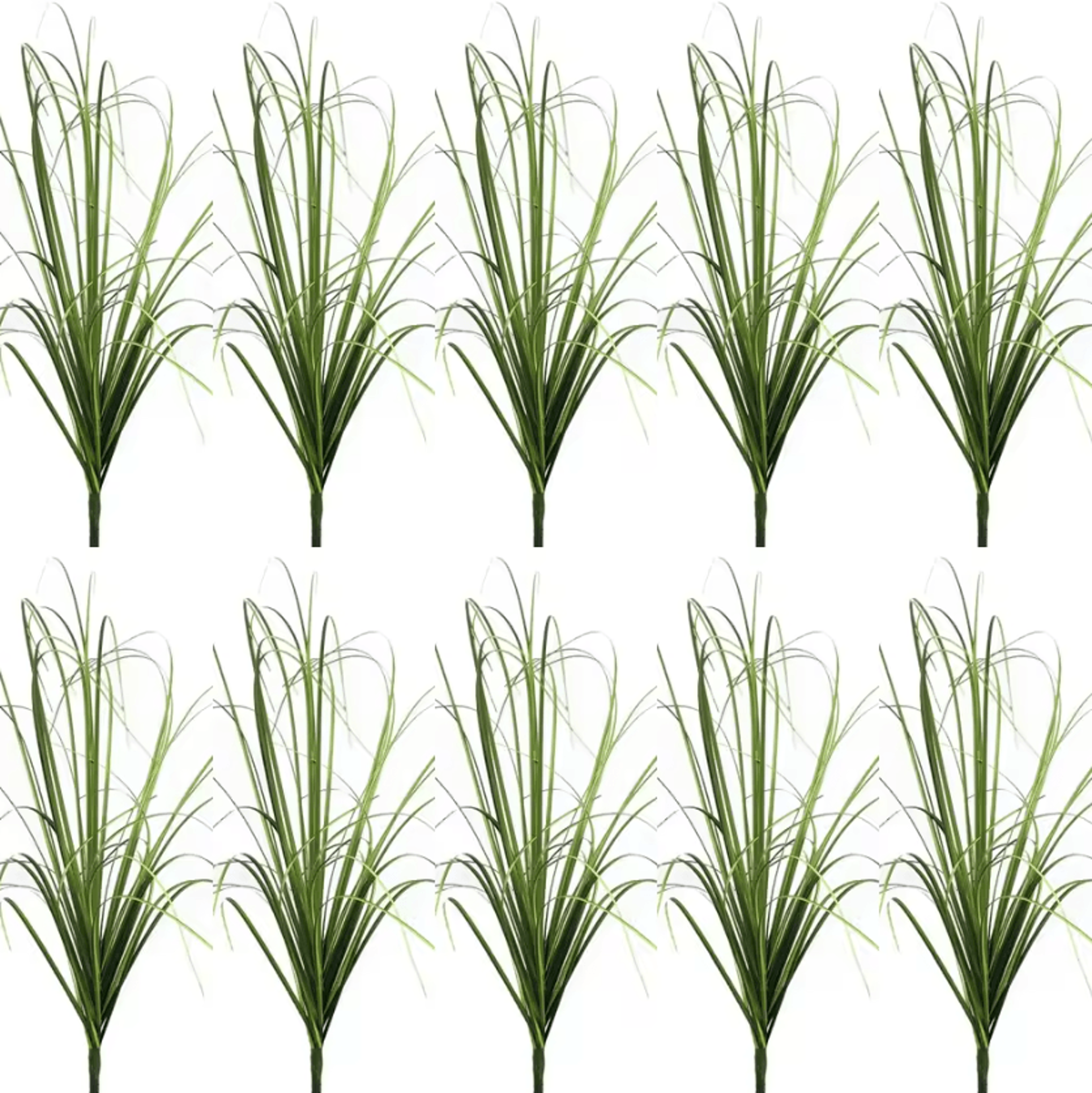 Realistic Artificial Grass Bush Set  Mini Faux Green Plants  Reed Decor For Home Styling 14