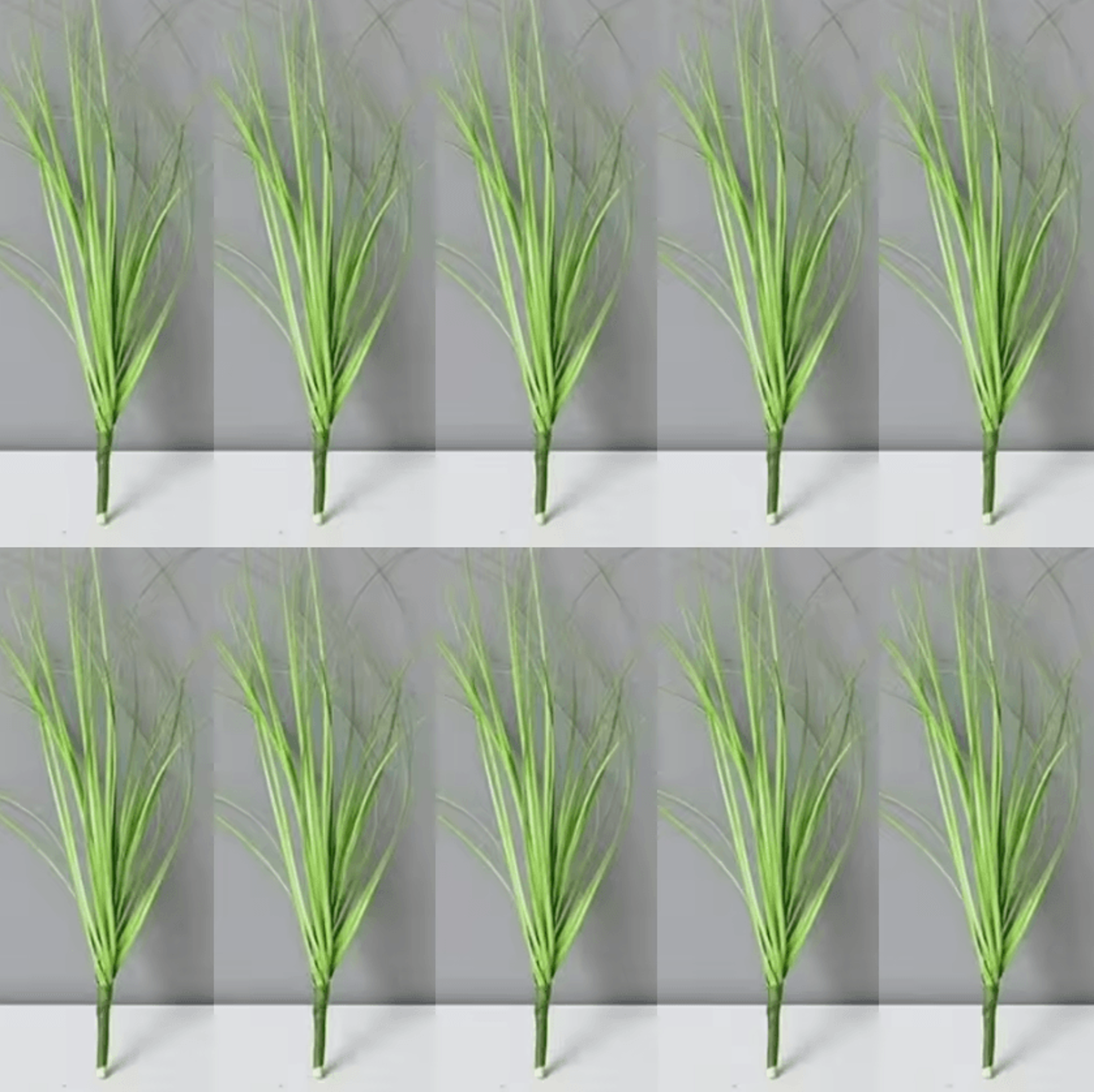 Realistic Artificial Grass Bush Set  Mini Faux Green Plants  Reed Decor For Home Styling 15