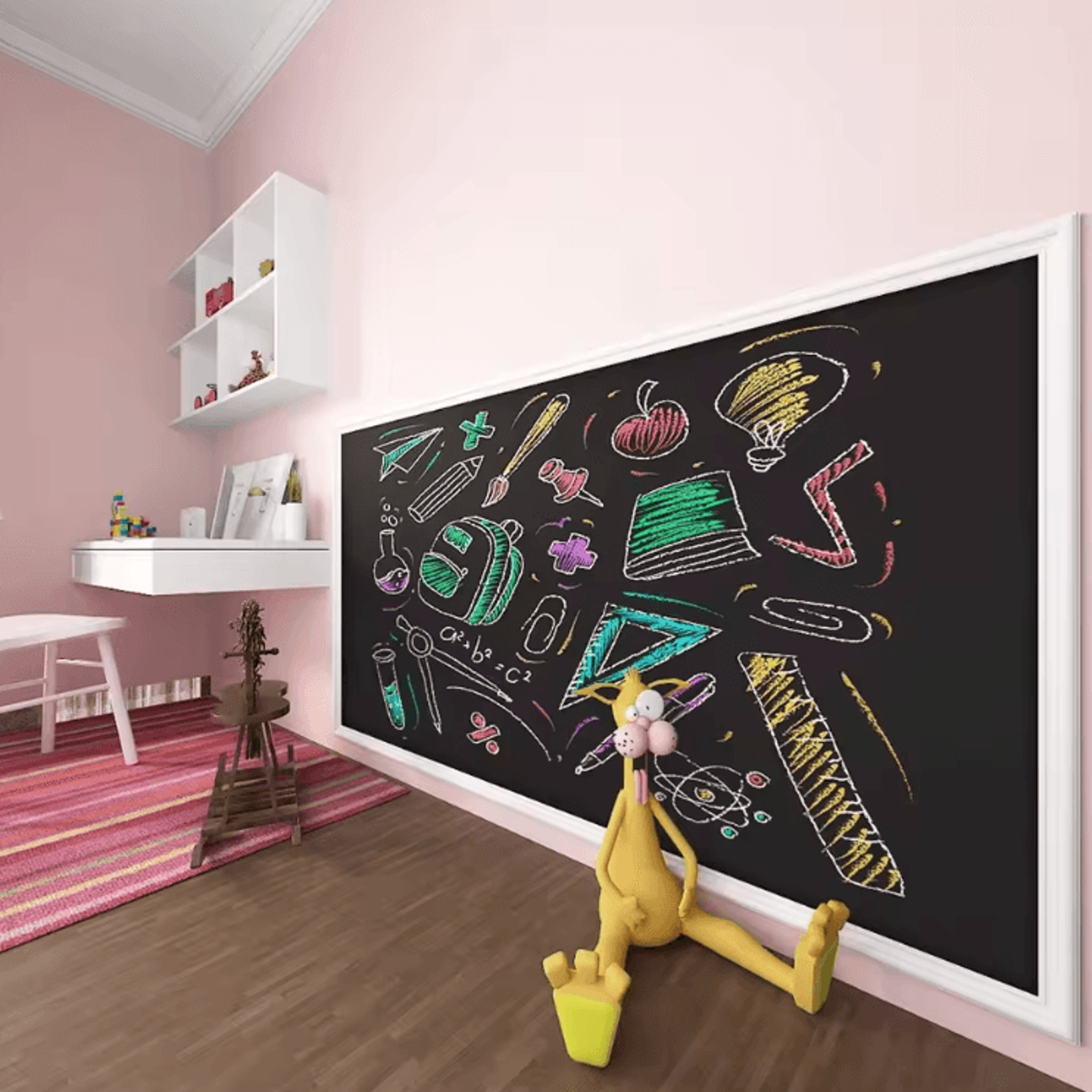 Erasable Chalkboard Wall Sticker Roll  Large DIY Blackboard Decal For Kids  Home 45x200cm 1