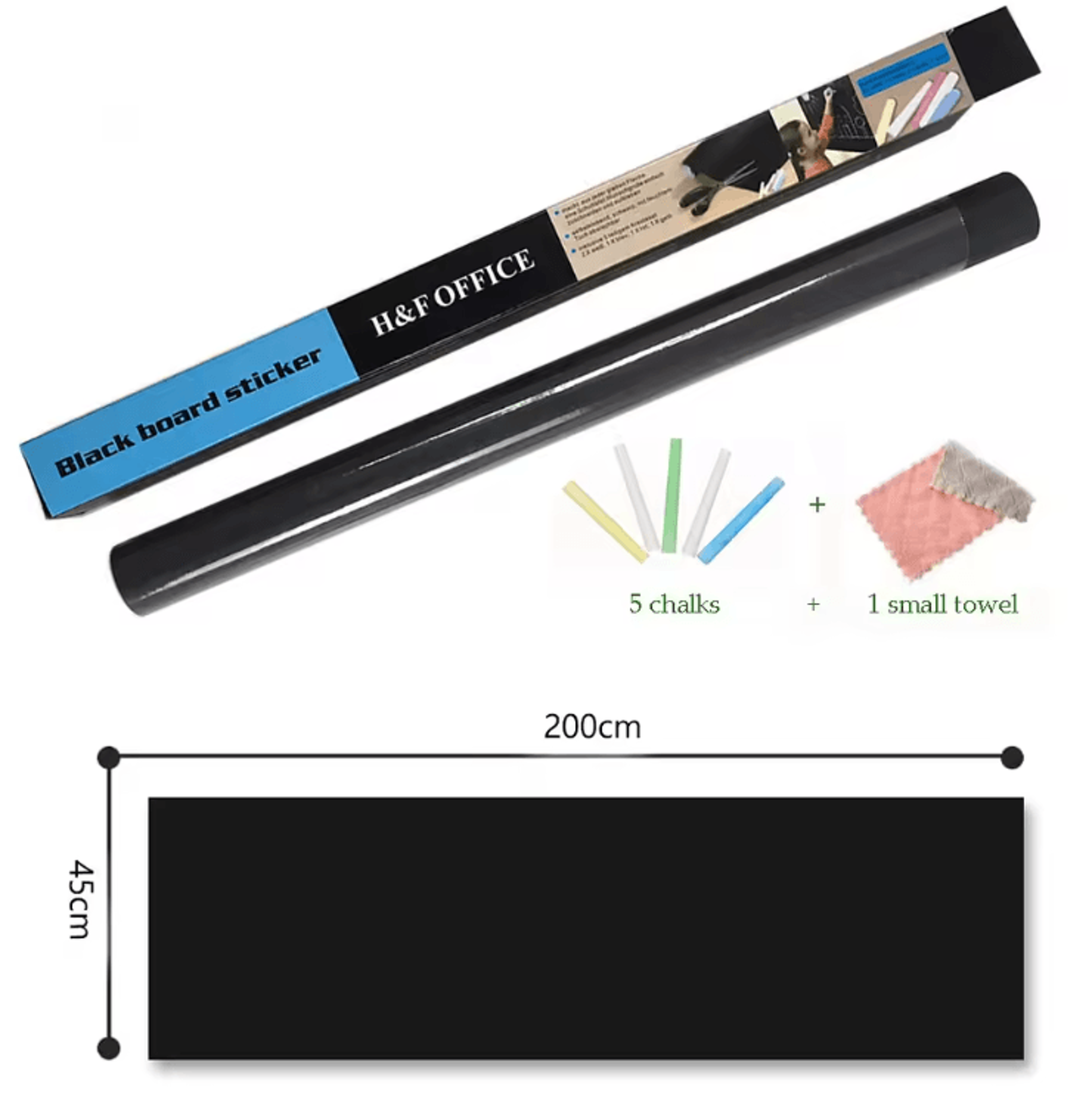 Erasable Chalkboard Wall Sticker Roll  Large DIY Blackboard Decal For Kids  Home 45x200cm 4