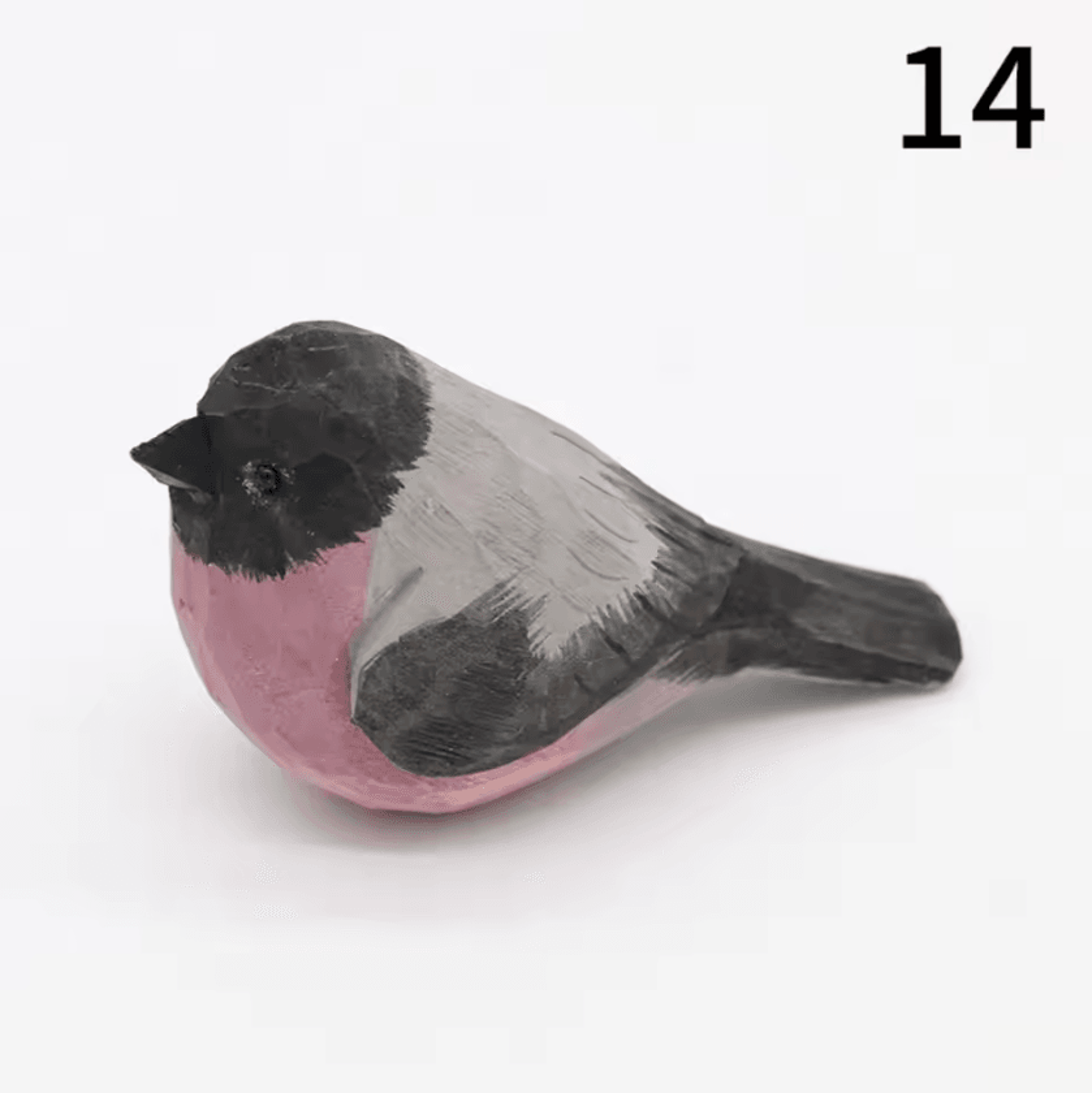 HandCarved Wooden Bird Figurine  Mini Handmade Wood Bird Decor Cute Ornament 15