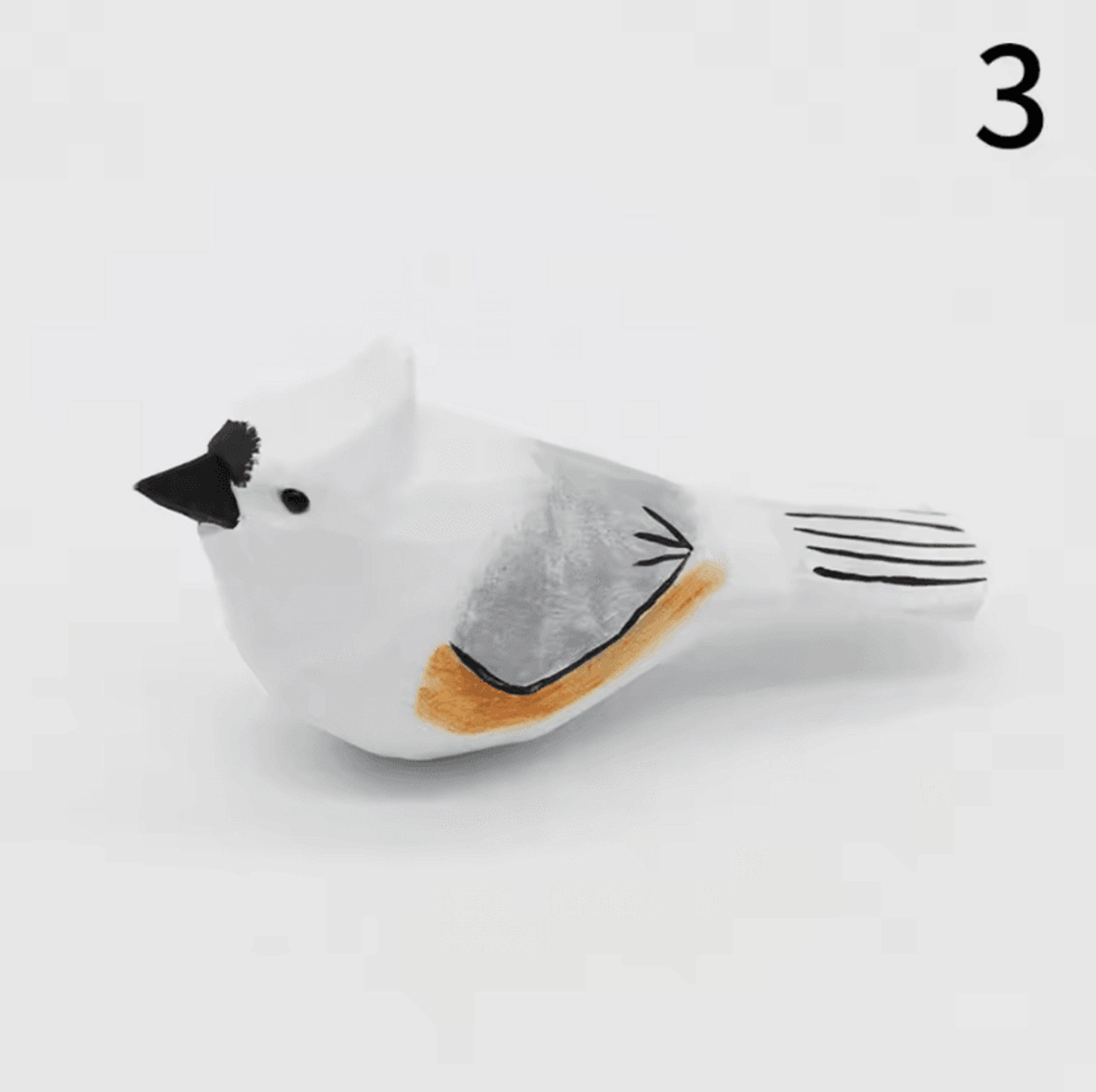 HandCarved Wooden Bird Figurine  Mini Handmade Wood Bird Decor Cute Ornament 4