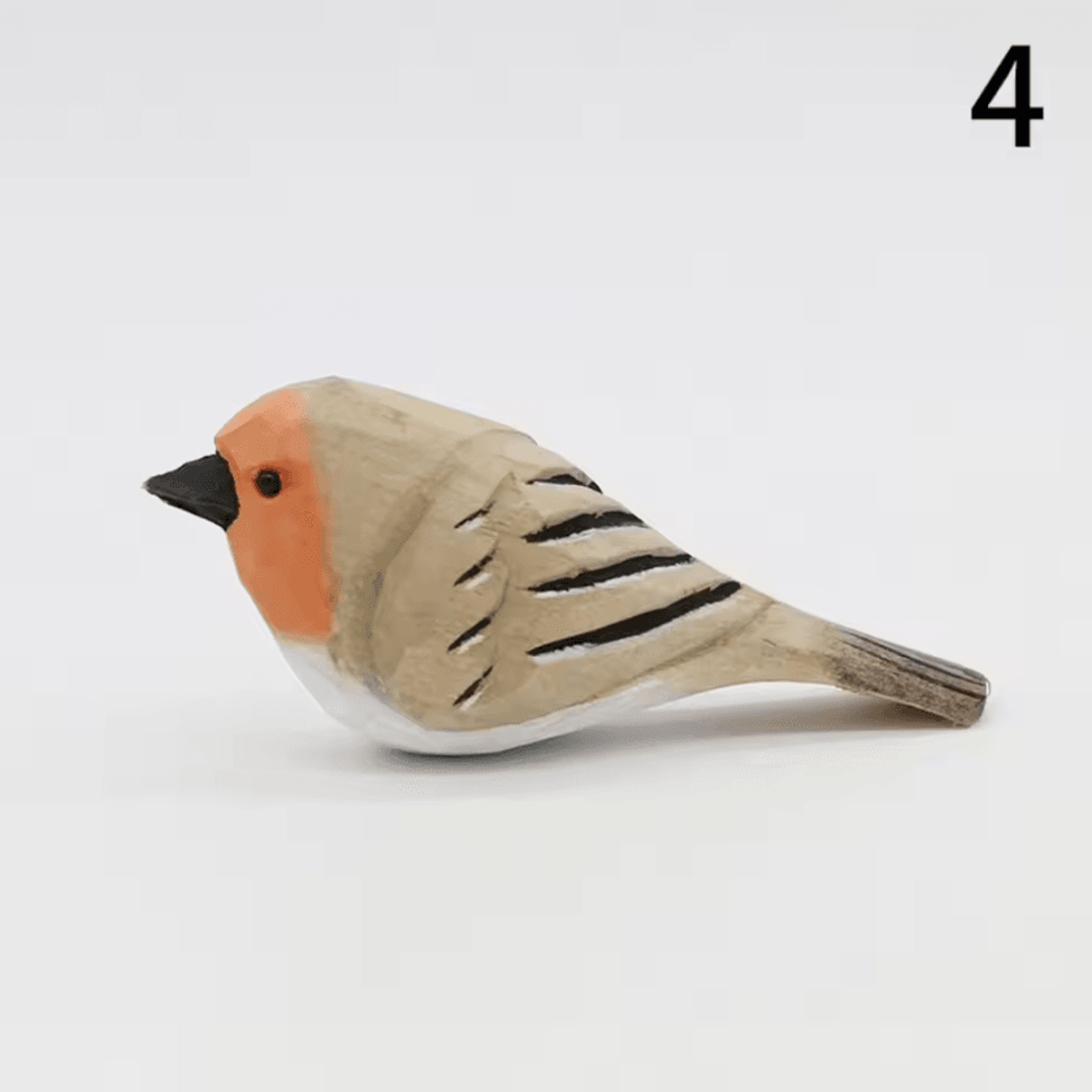 HandCarved Wooden Bird Figurine  Mini Handmade Wood Bird Decor Cute Ornament 5
