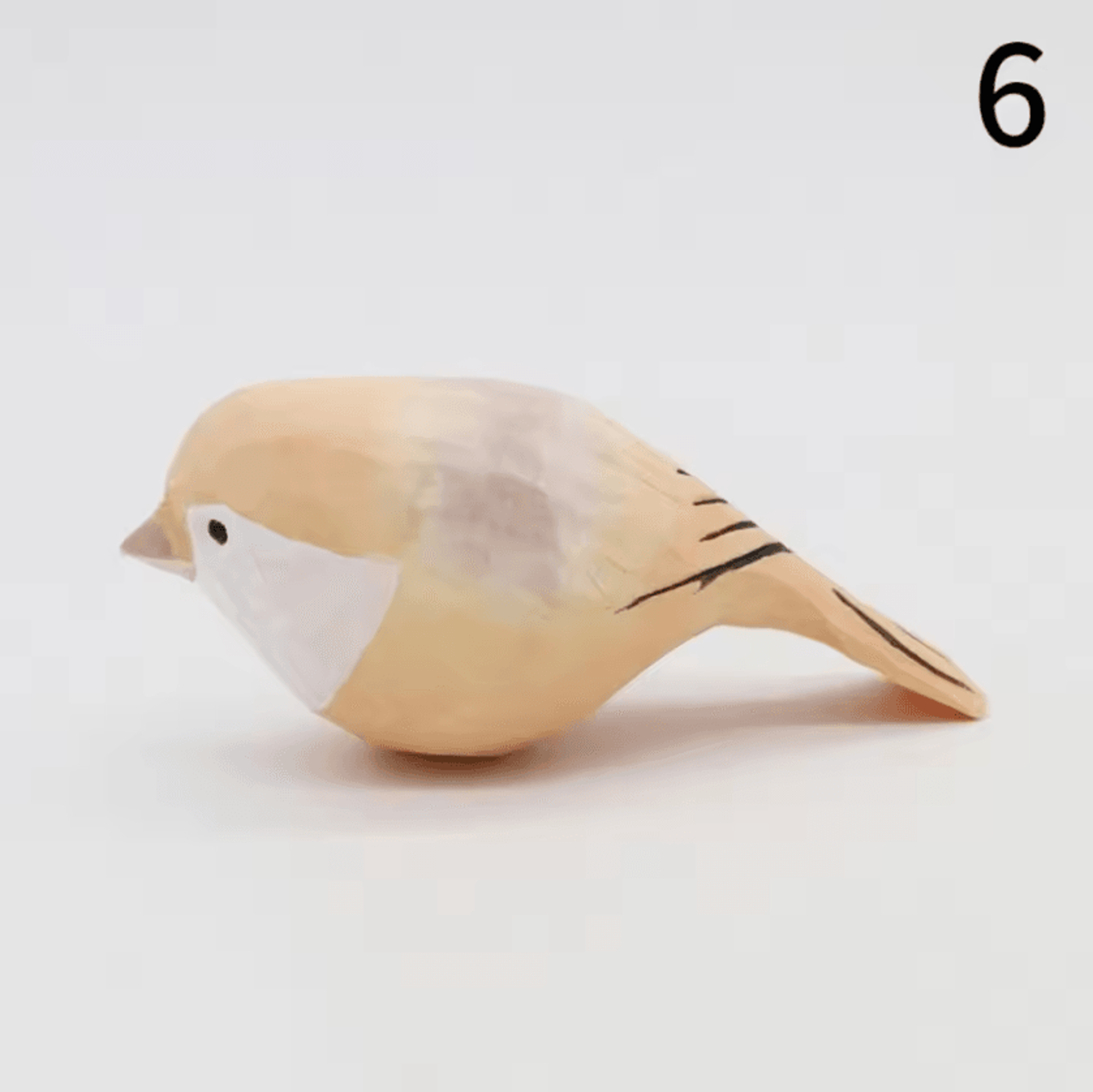 HandCarved Wooden Bird Figurine  Mini Handmade Wood Bird Decor Cute Ornament 7