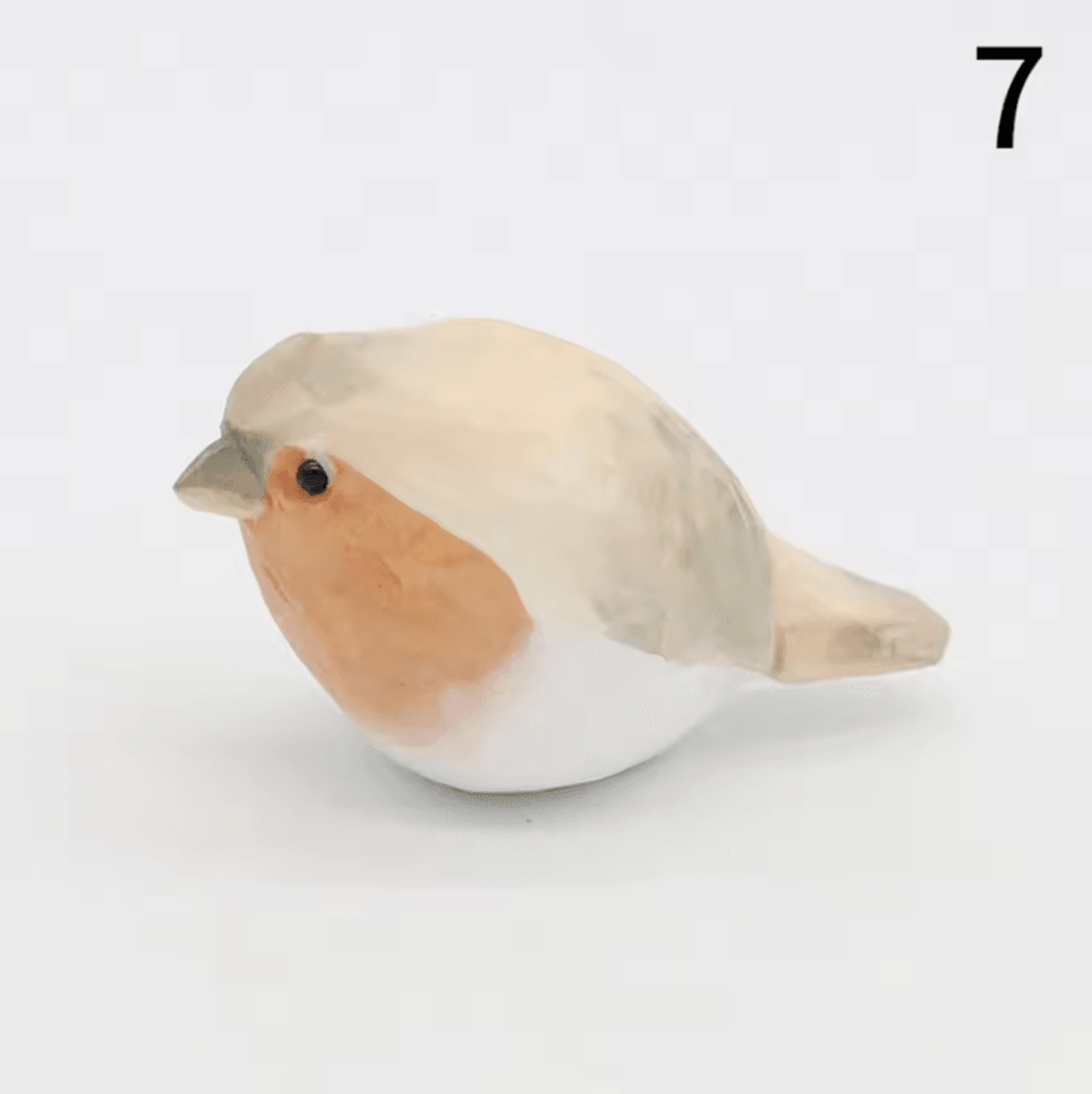 HandCarved Wooden Bird Figurine  Mini Handmade Wood Bird Decor Cute Ornament 8