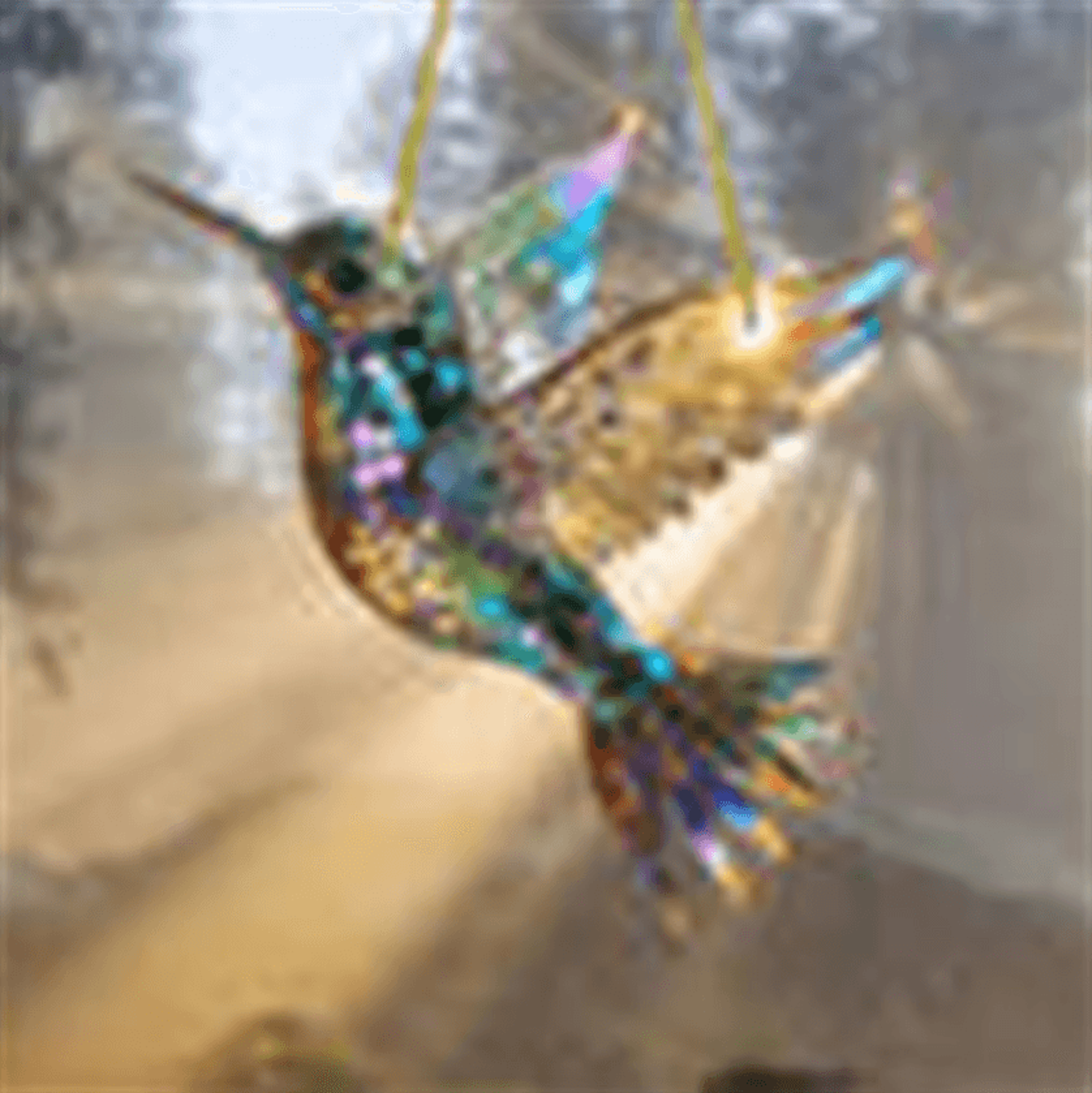 2D Acrylic Bird Window Hanging Ornament  Colorful Bird  Flower Suncatcher Decor 1