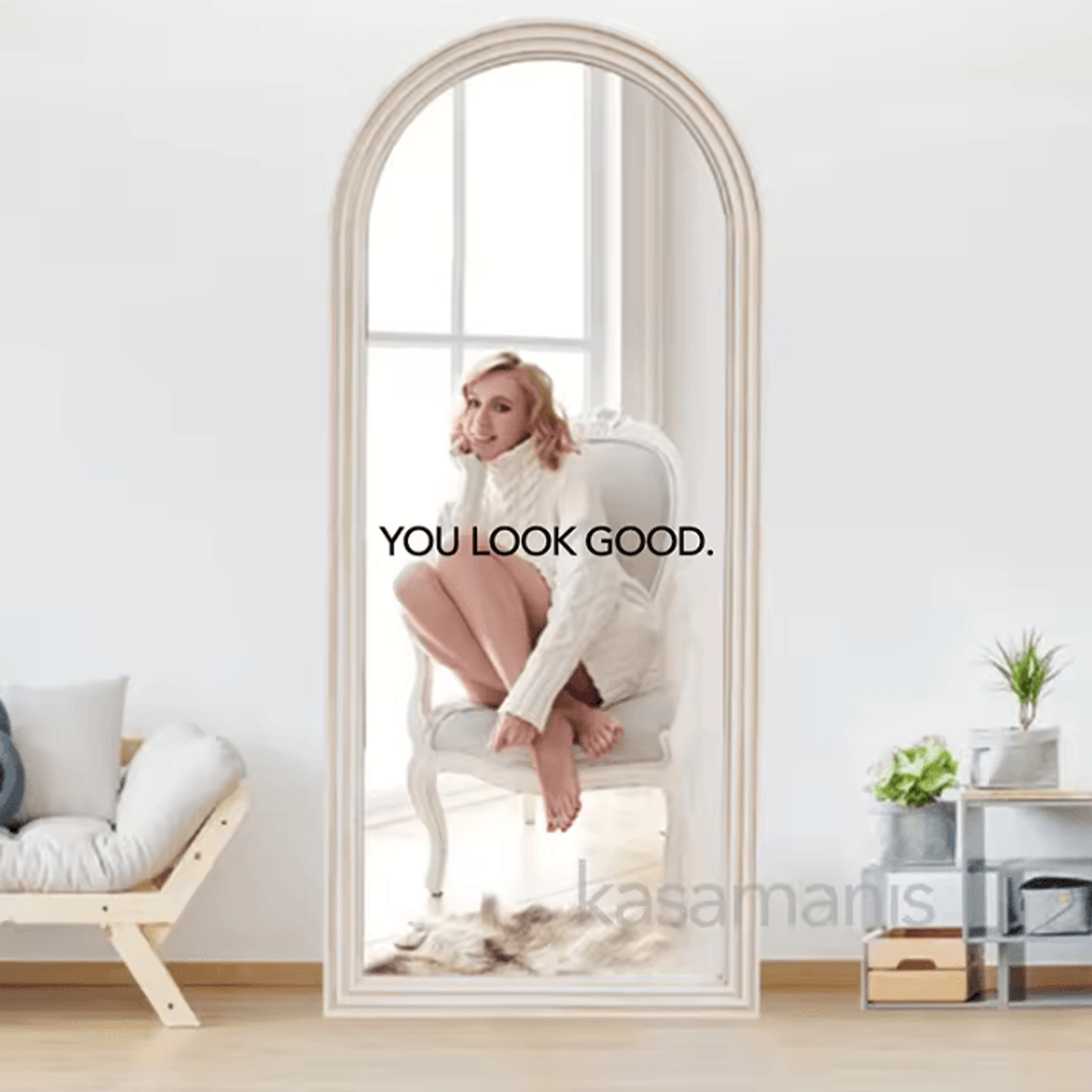 You Look Amazing Mirror Vinyl Decal  Motivational Bathroom  Bedroom Sticker 2