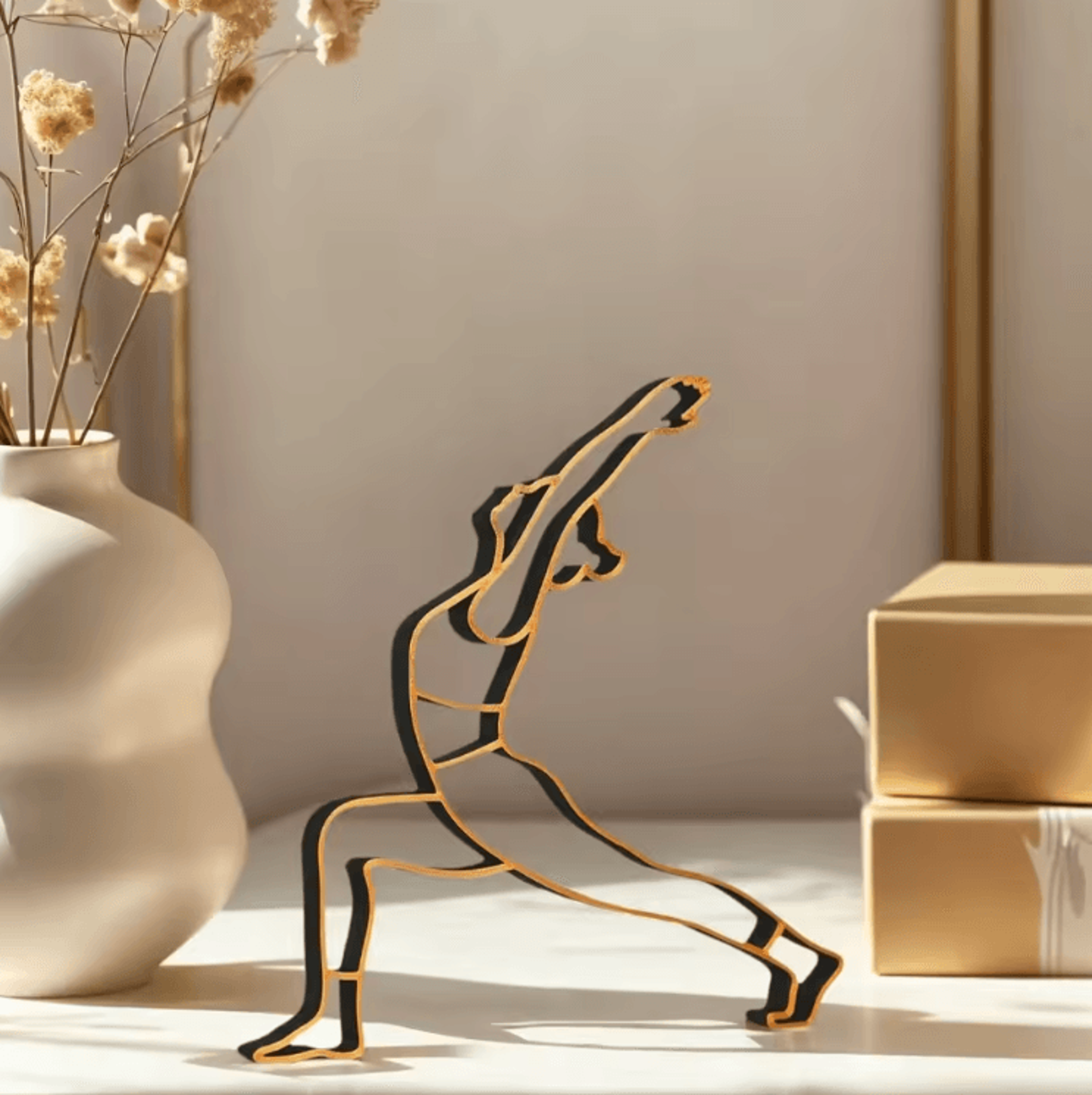 Minimalist Yoga Sculpture Figurine  Modern Zen Resin Decor For Home 3