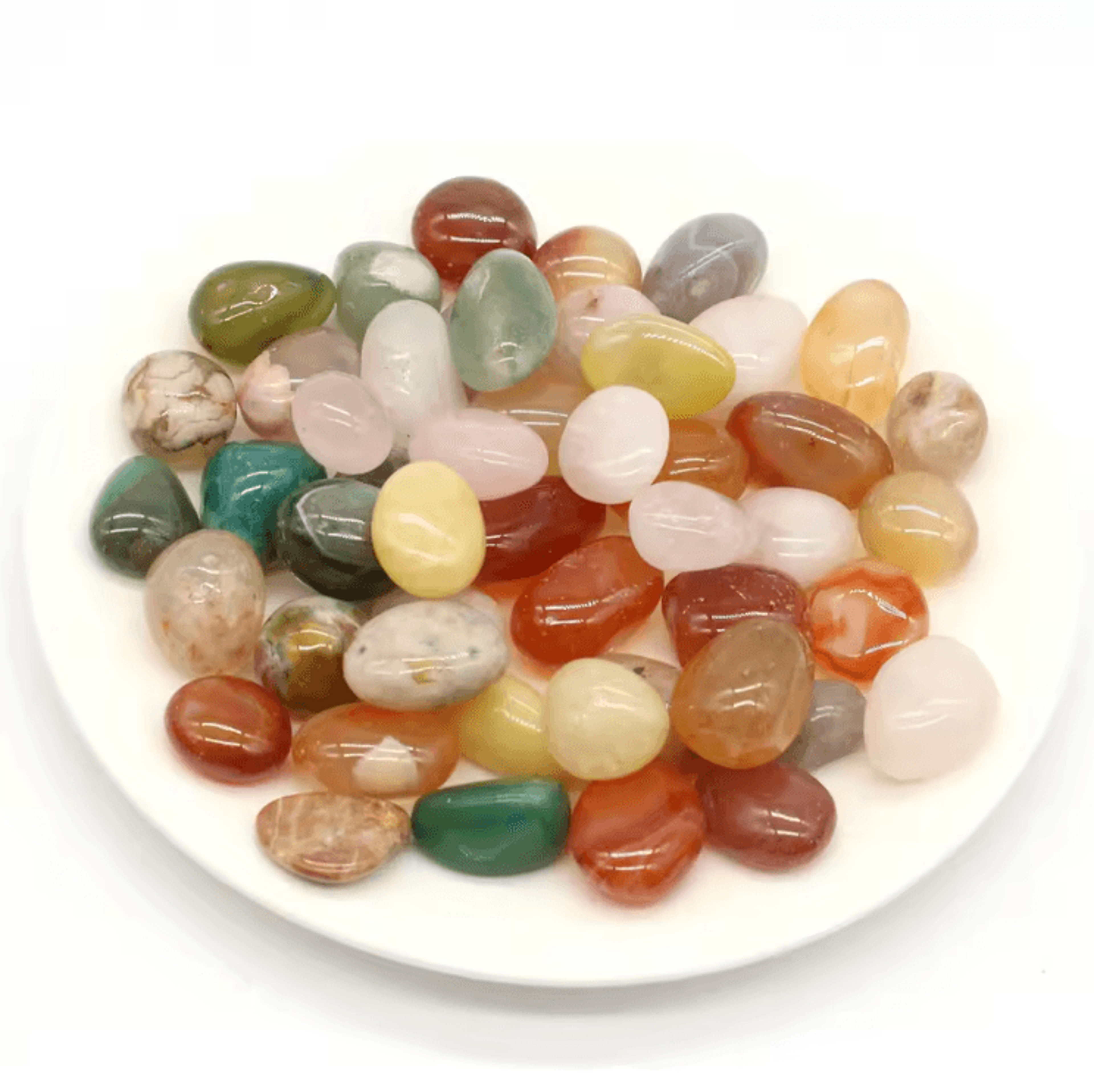 Colorful Rain Flower Stone Pebbles  Natural Decorative Beads For Crafts  Home Decor 5