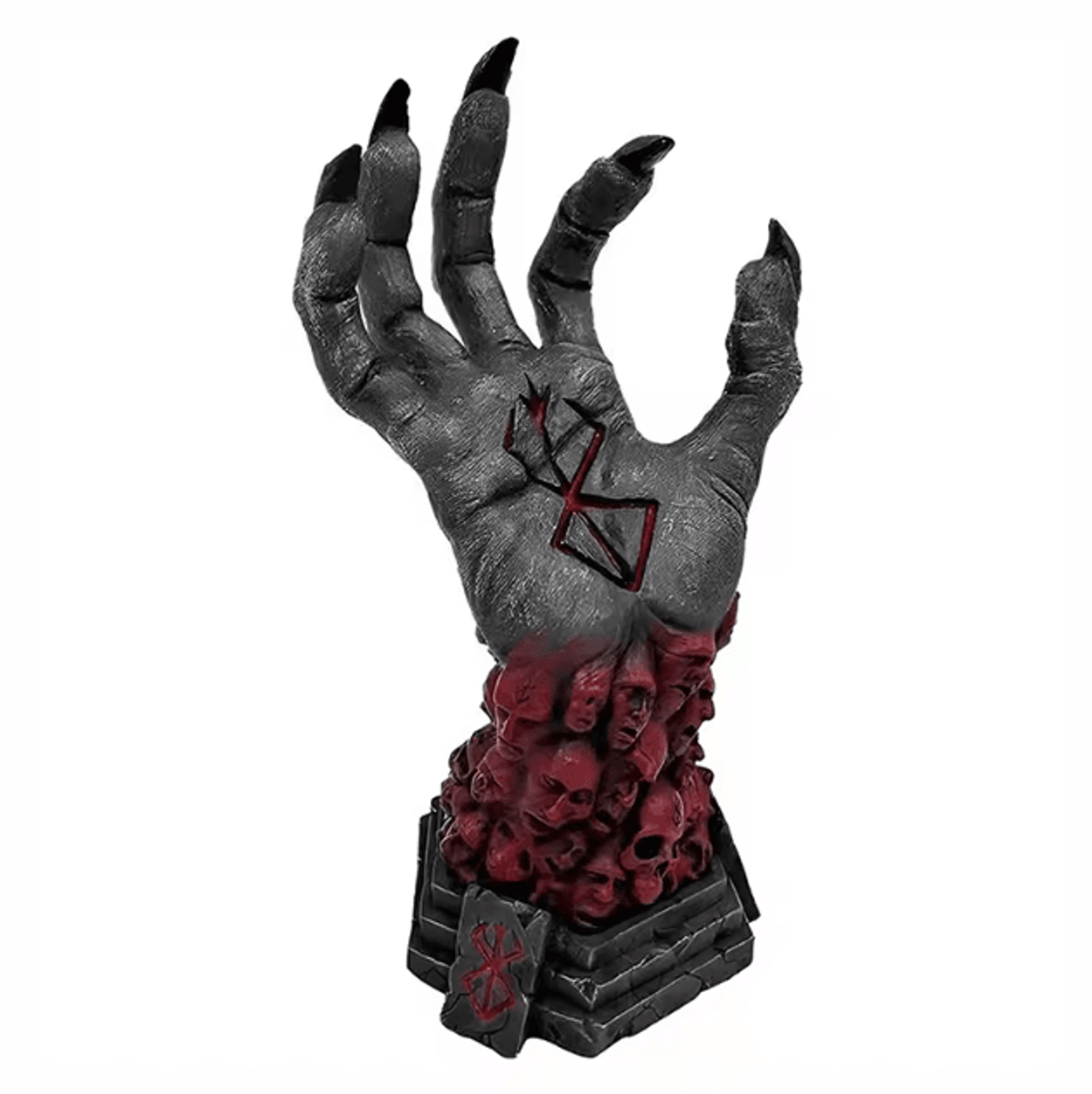 Berserk Skull Rune Hand Statue  Gothic Grim Reaper Resin Decor 4