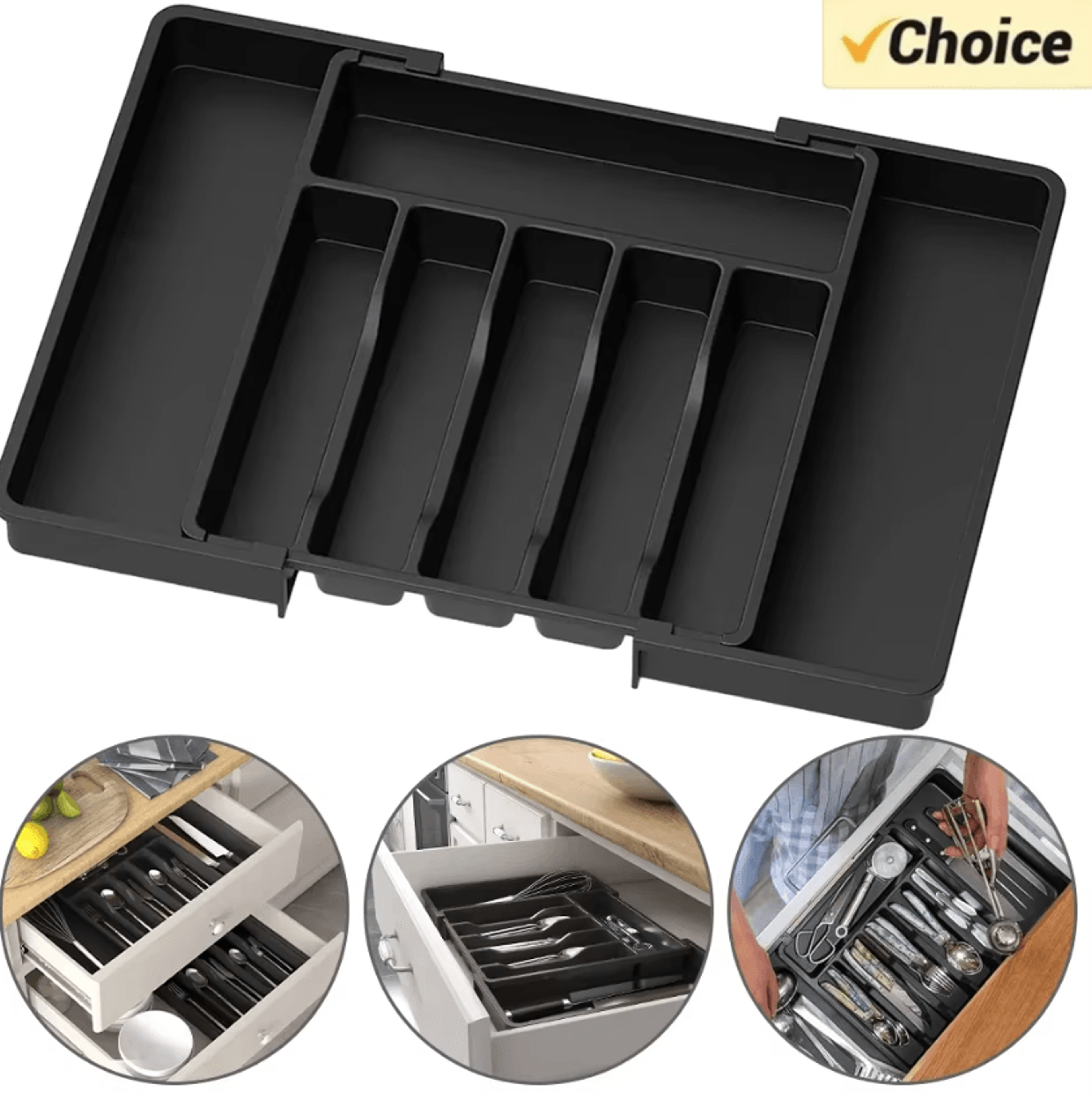 expandable kitchen drawer organizer – adjustable cutlery storage box