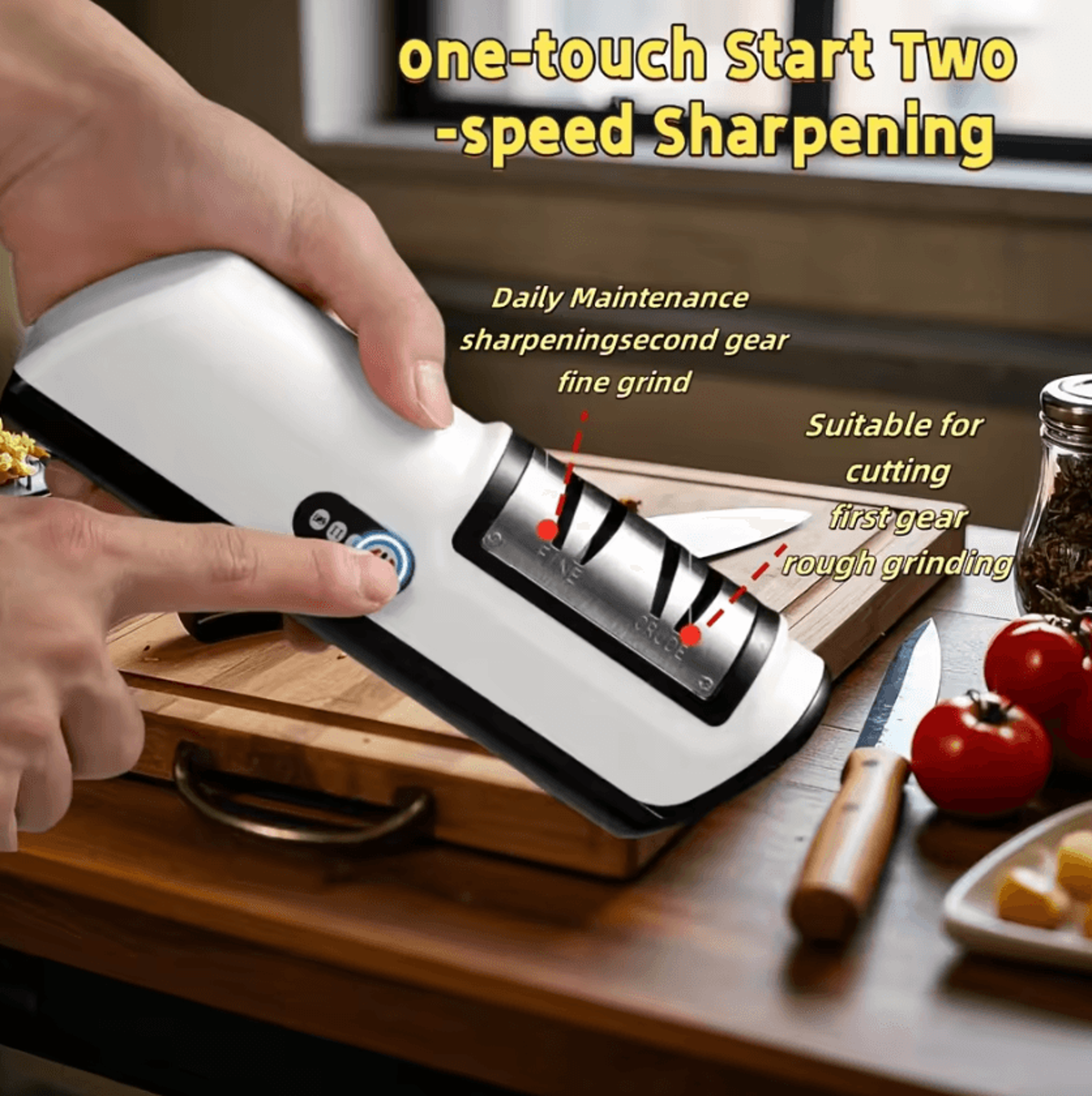 professional multifunction electric knife sharpener – automatic kitchen sharpening tool