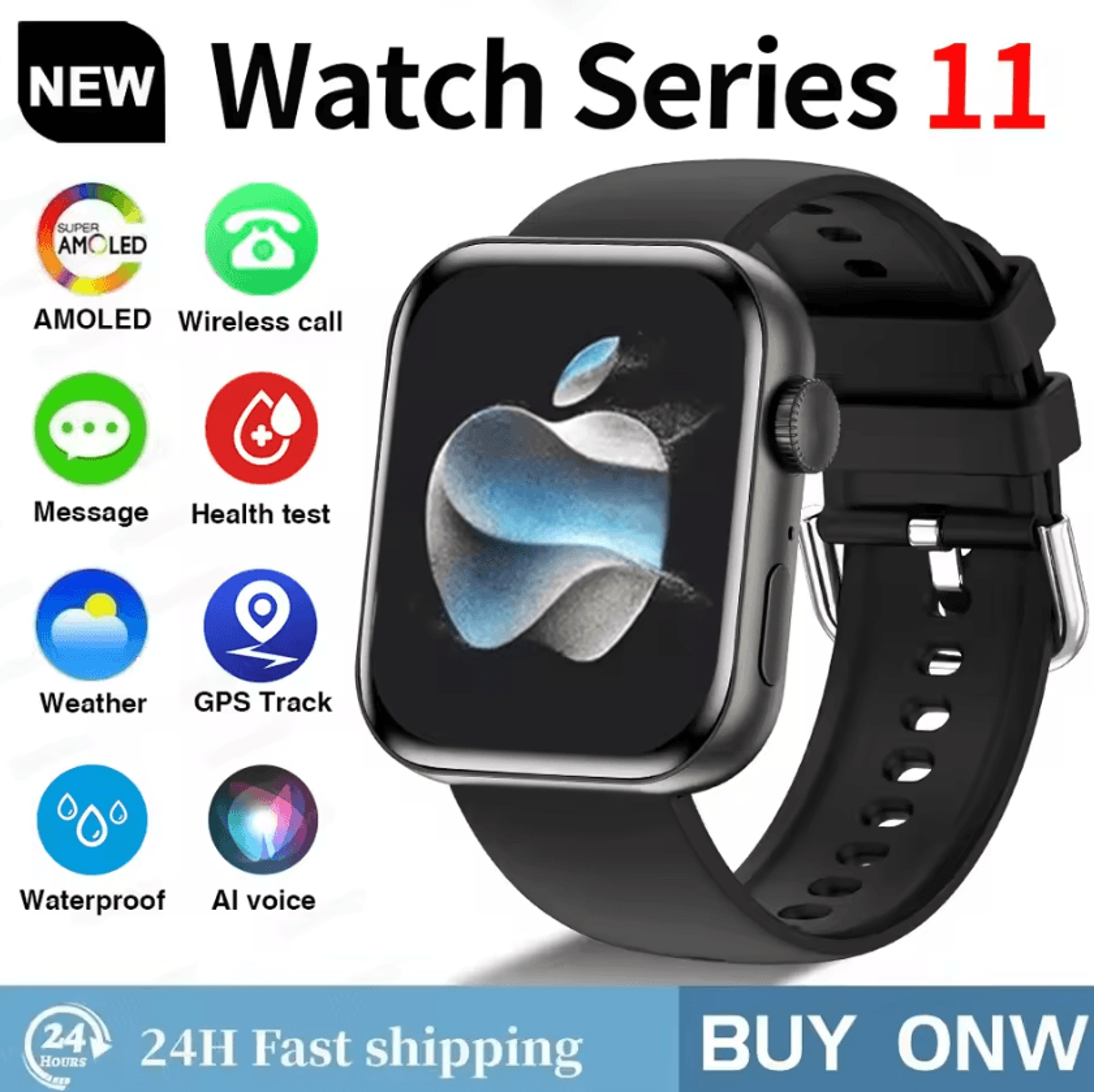 S11 AMOLED GPS Smartwatch With Bluetooth Call Waterproof  Sports Tracking 1