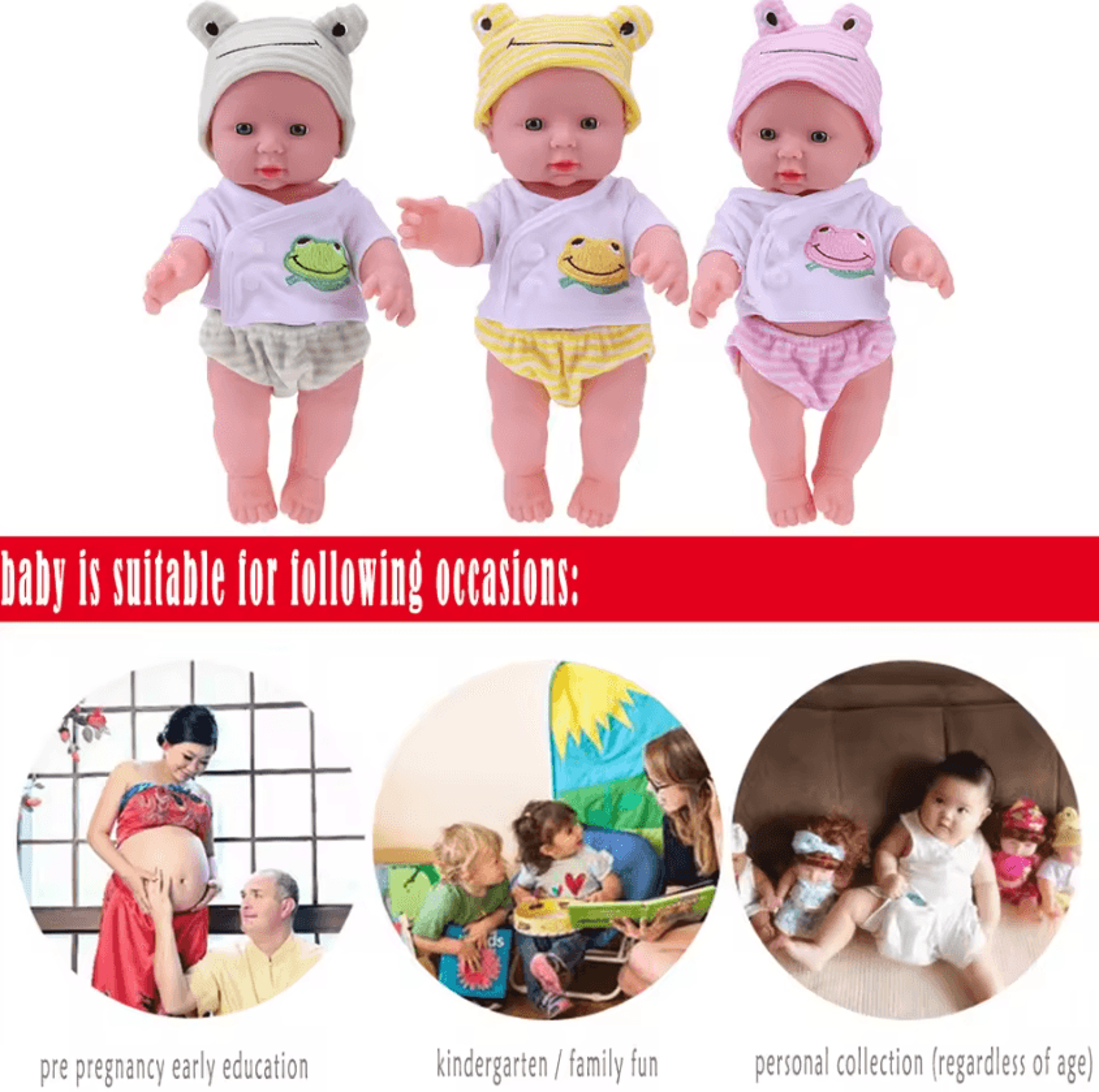 Realistic 30cm Reborn Baby Doll Soft Touch Lifelike Newborn Companion Toy 1