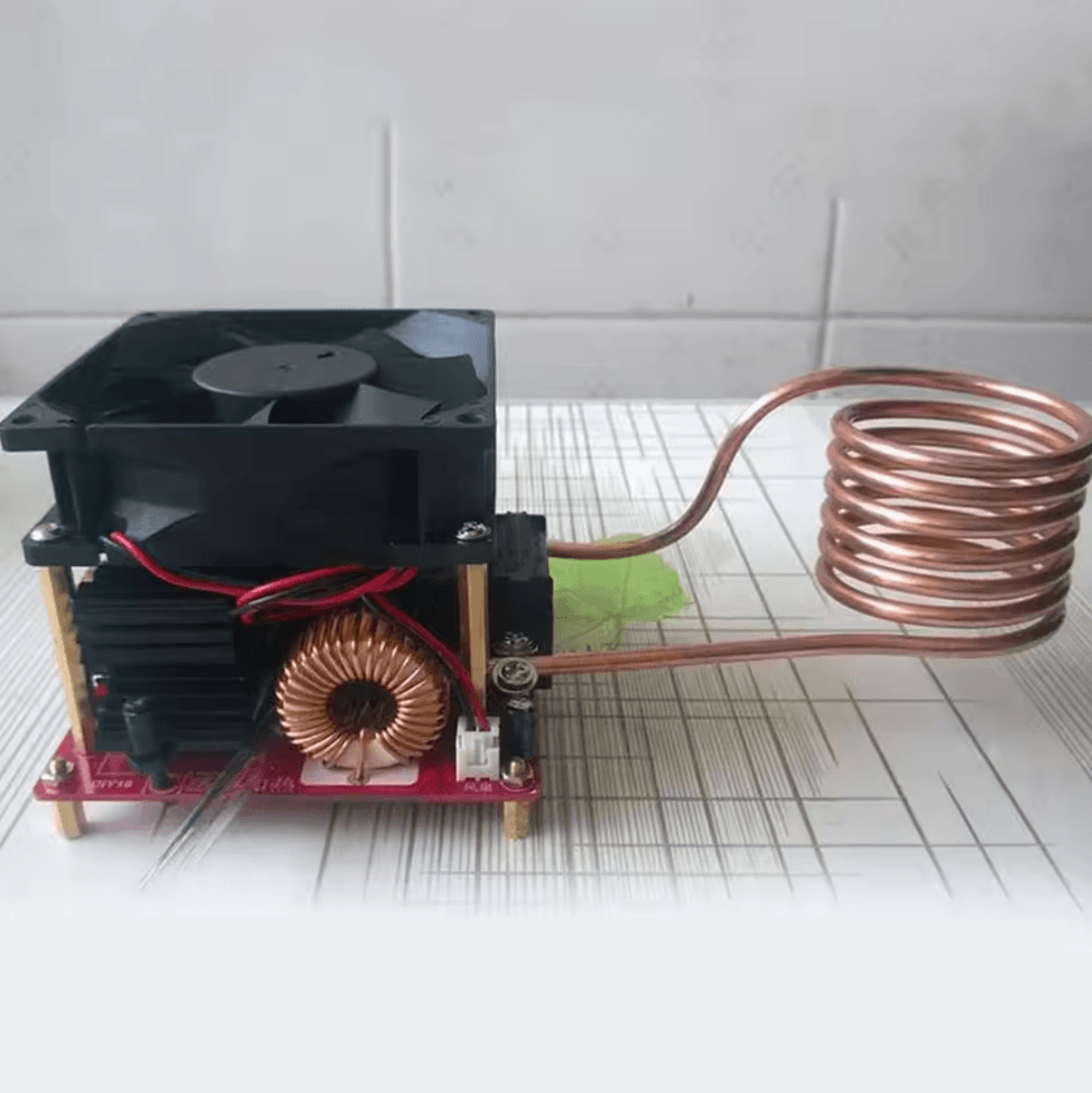 thermoforge 1000w zvs induction heating board kit – low voltage high-frequency heater module with coil