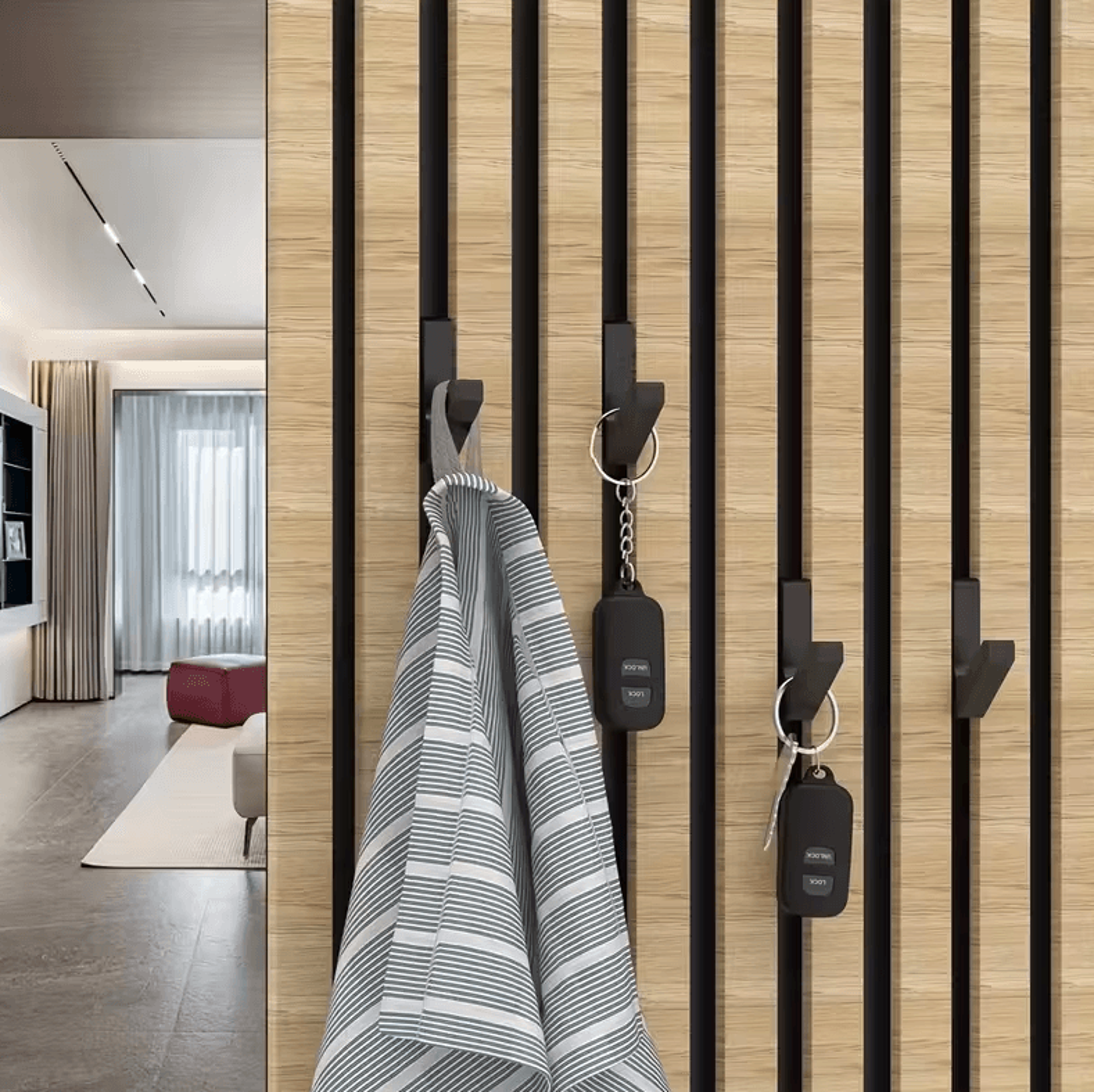 4PCS Acoustic Panel Clothing Hooks  NoDrill Storage Hooks For Studio  Office Soundproof Panels 2