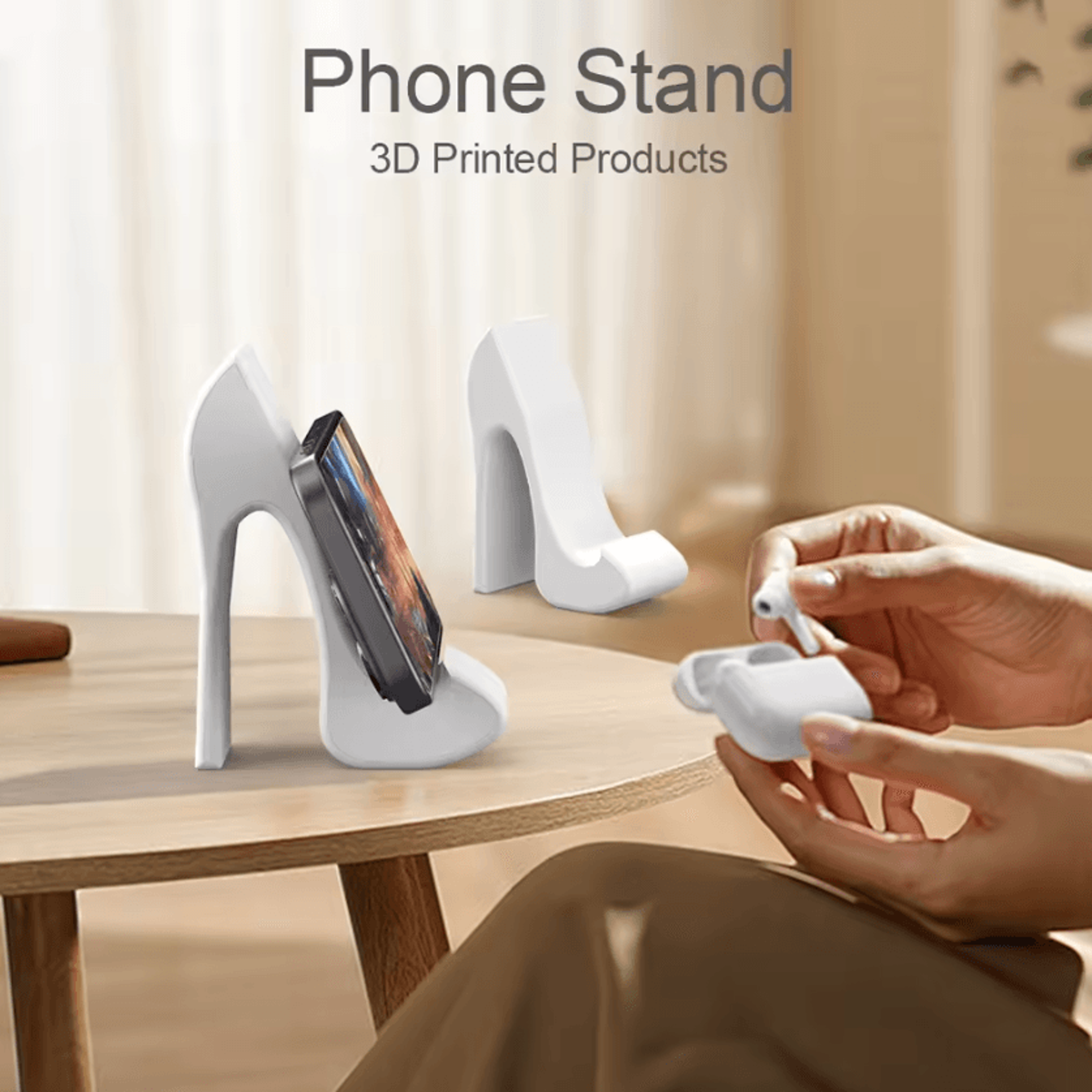 Stylish HighHeel Phone Stand  Durable Plastic Desktop Holder For Office  Home 2