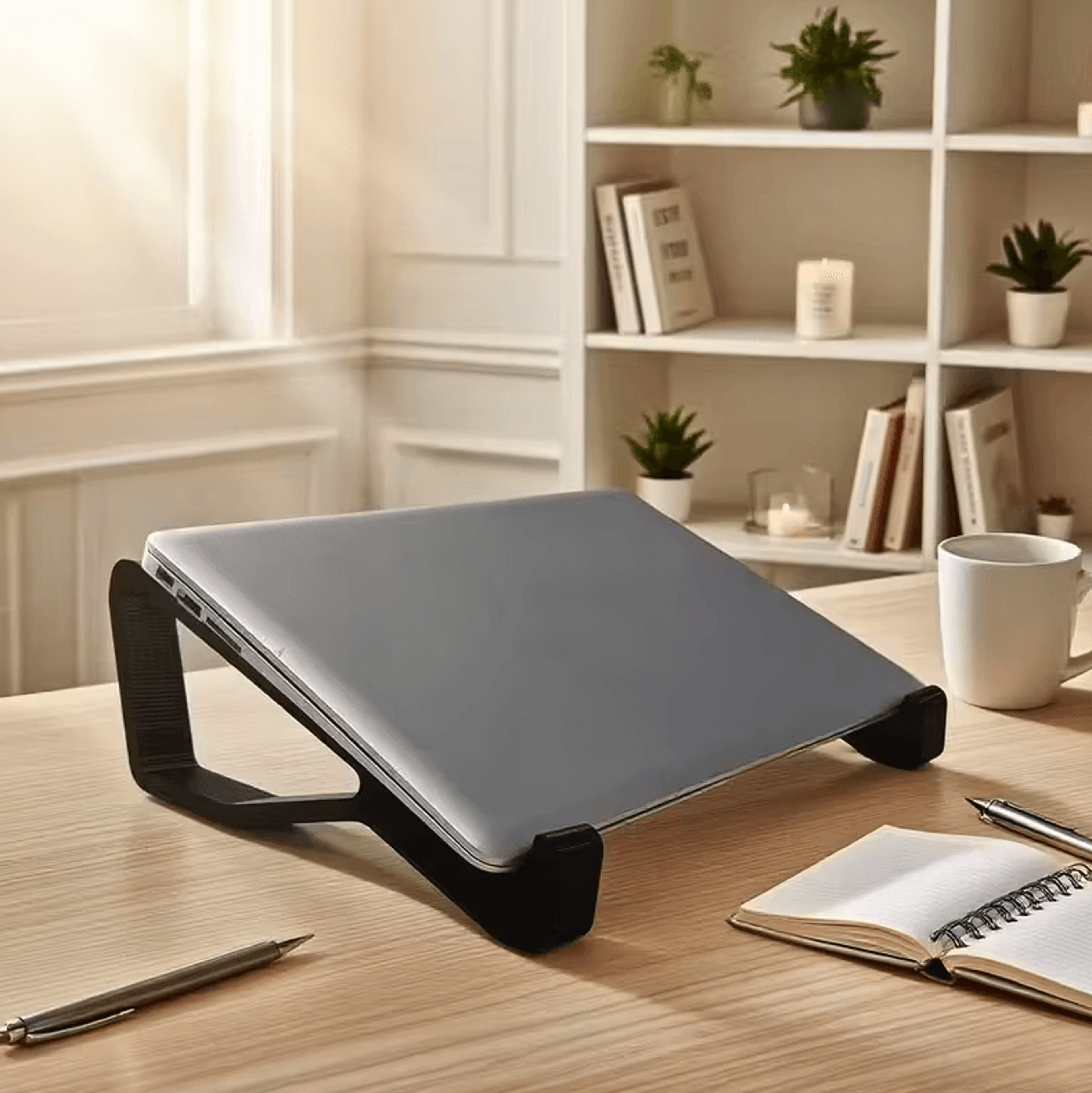 Ergonomic Adjustable Laptop Stand  Portable Height  Tilt Riser For MacBook  PC 2