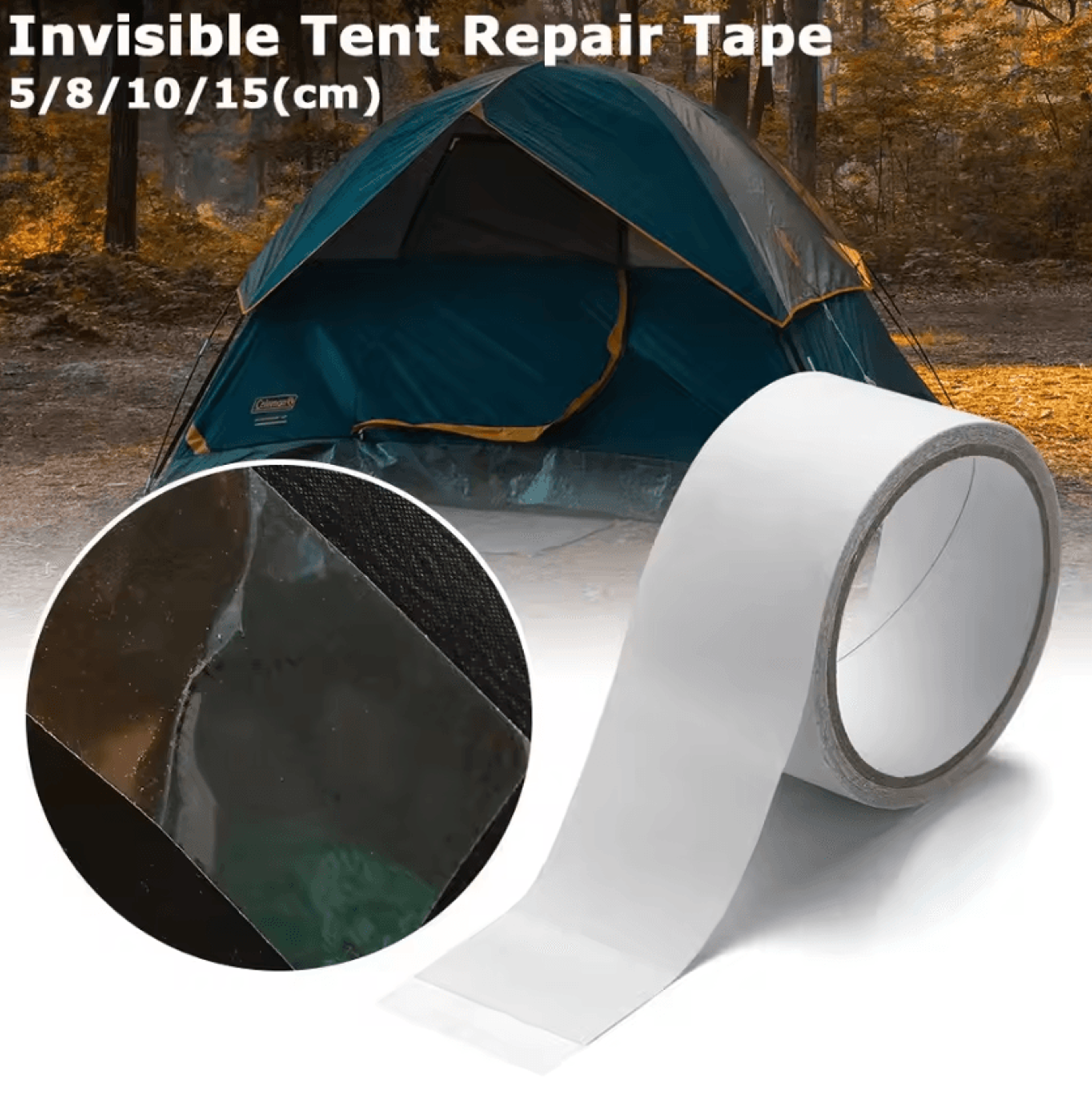 HeavyDuty Invisible Tent Repair Tape  Waterproof Outdoor Patch For Camping Gear 1
