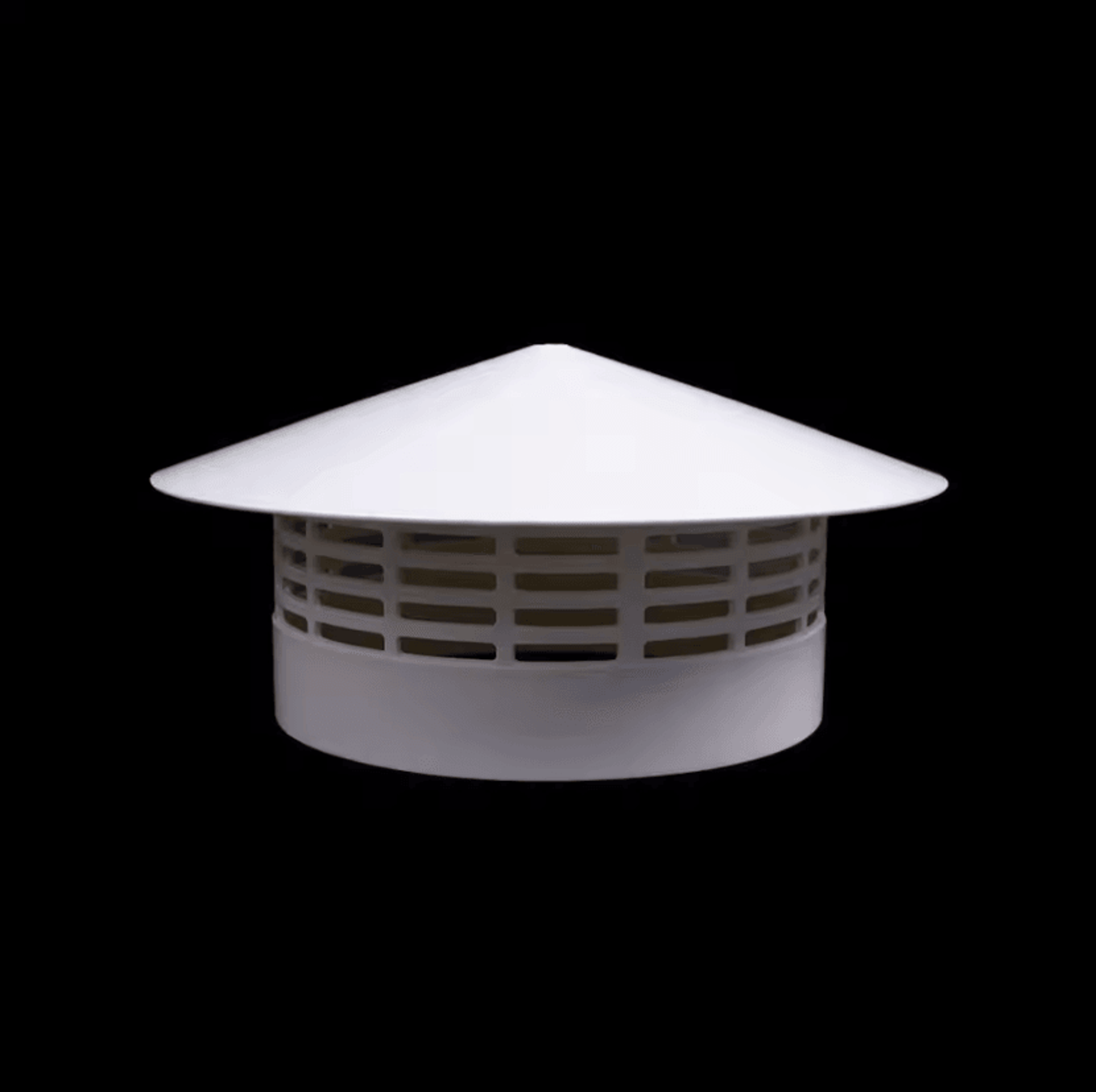 pvc roof air vent grille cover – round weatherproof exhaust cap (75–200mm)